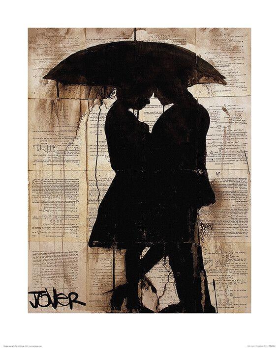 Plakat Loui Jover - Rain Lovers kunsttryk, Loui Jover (40 x 50 cm)
