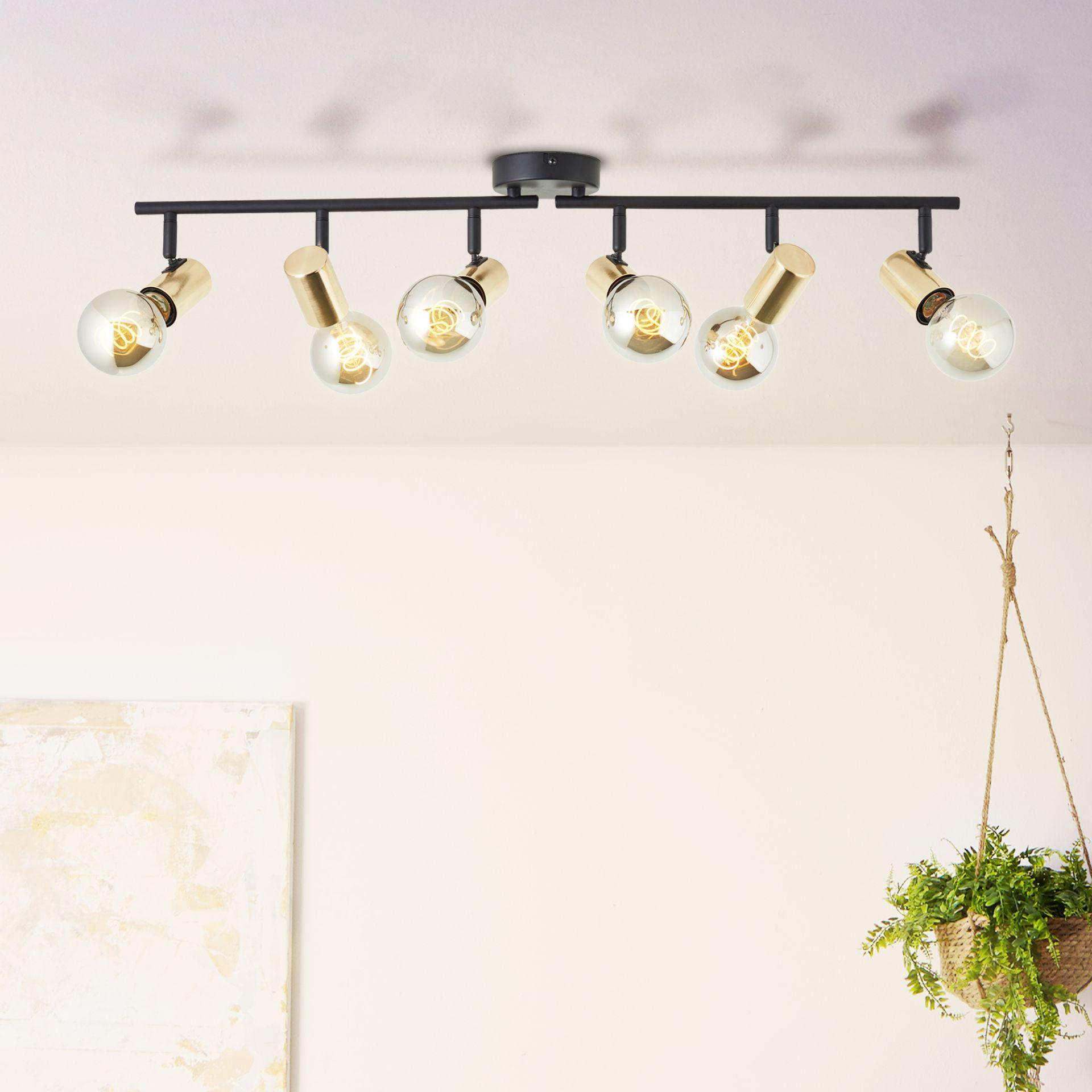 Spotrohr Karl, gold, 14,5 x 76,5 cm, Metall Lampe