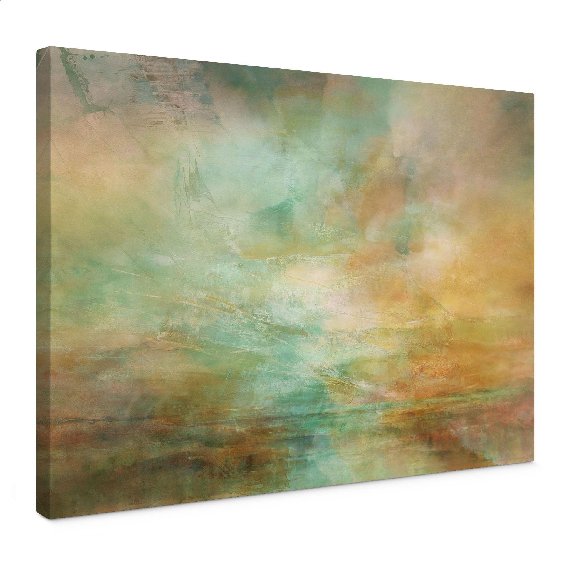 Canvasbillede Turkis-gyldent lys ved havet - Schmucker