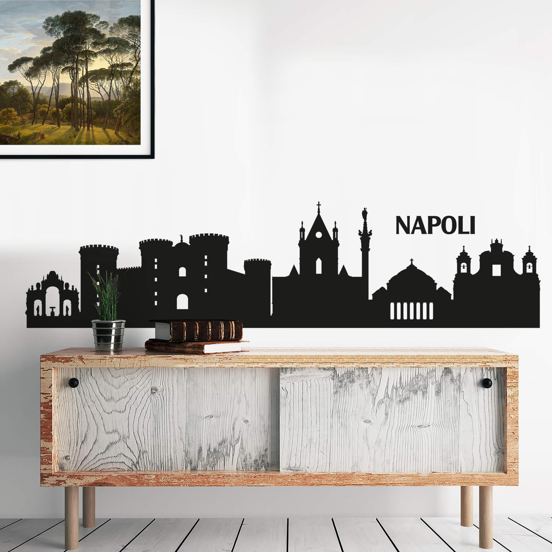 Muursticker Skyline Napoli
