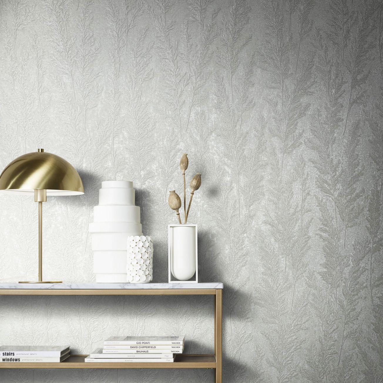 blomstertapet, non-woven Natural Opulence hvid