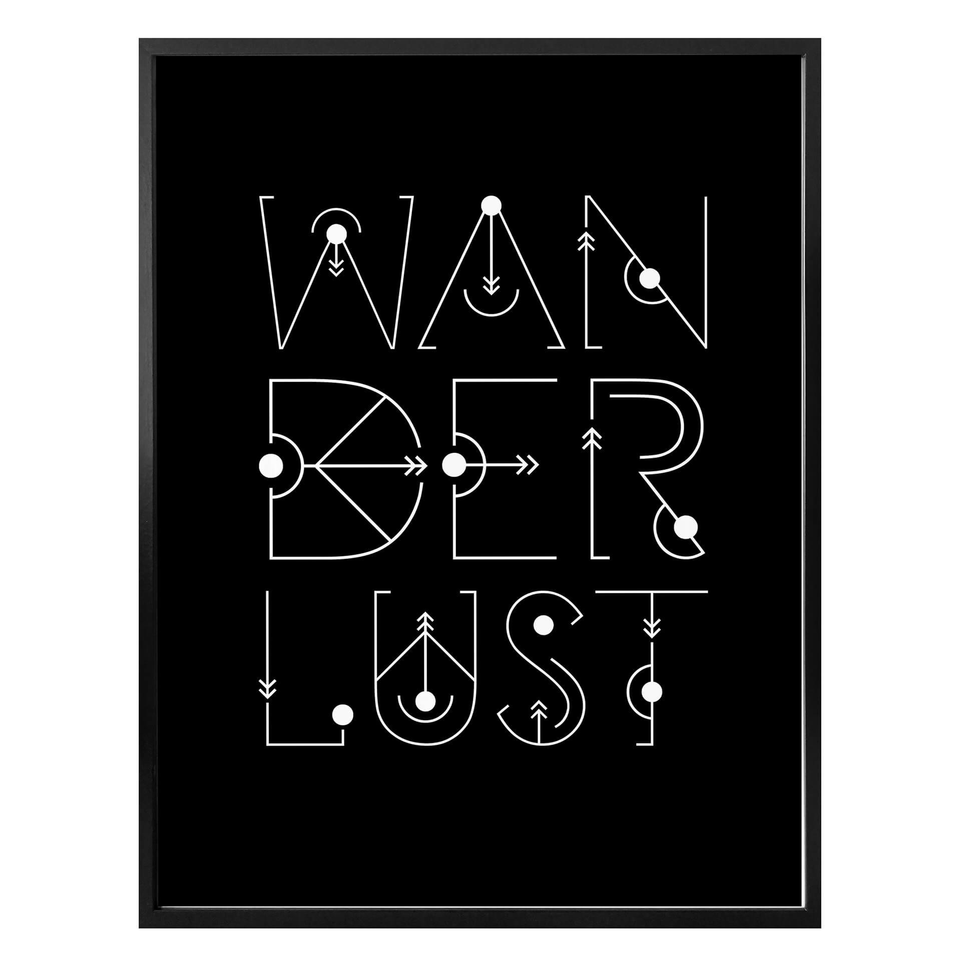 Plakat - Wanderlust Arrows