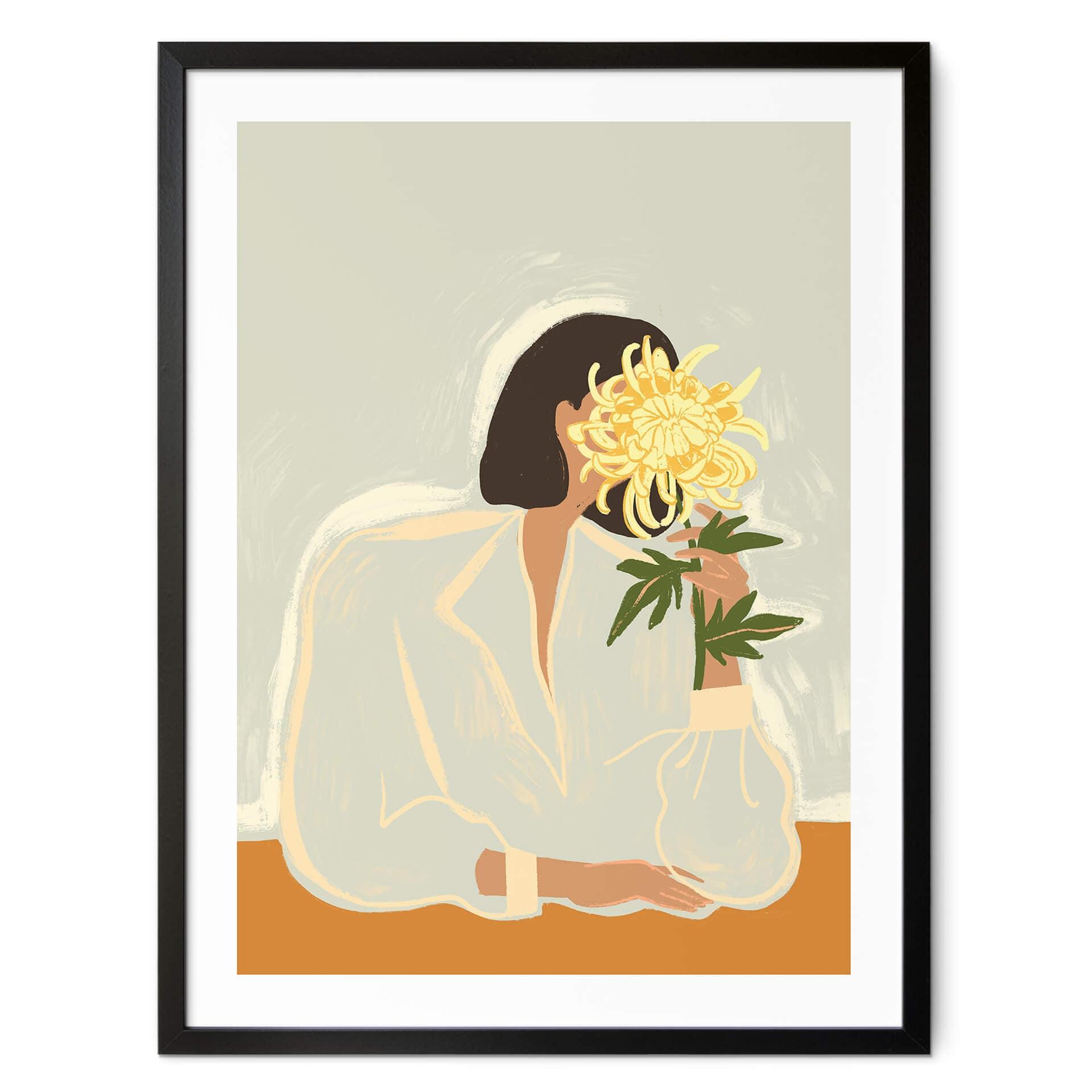 Póster Arty Guava - Crisantemo en la mano
