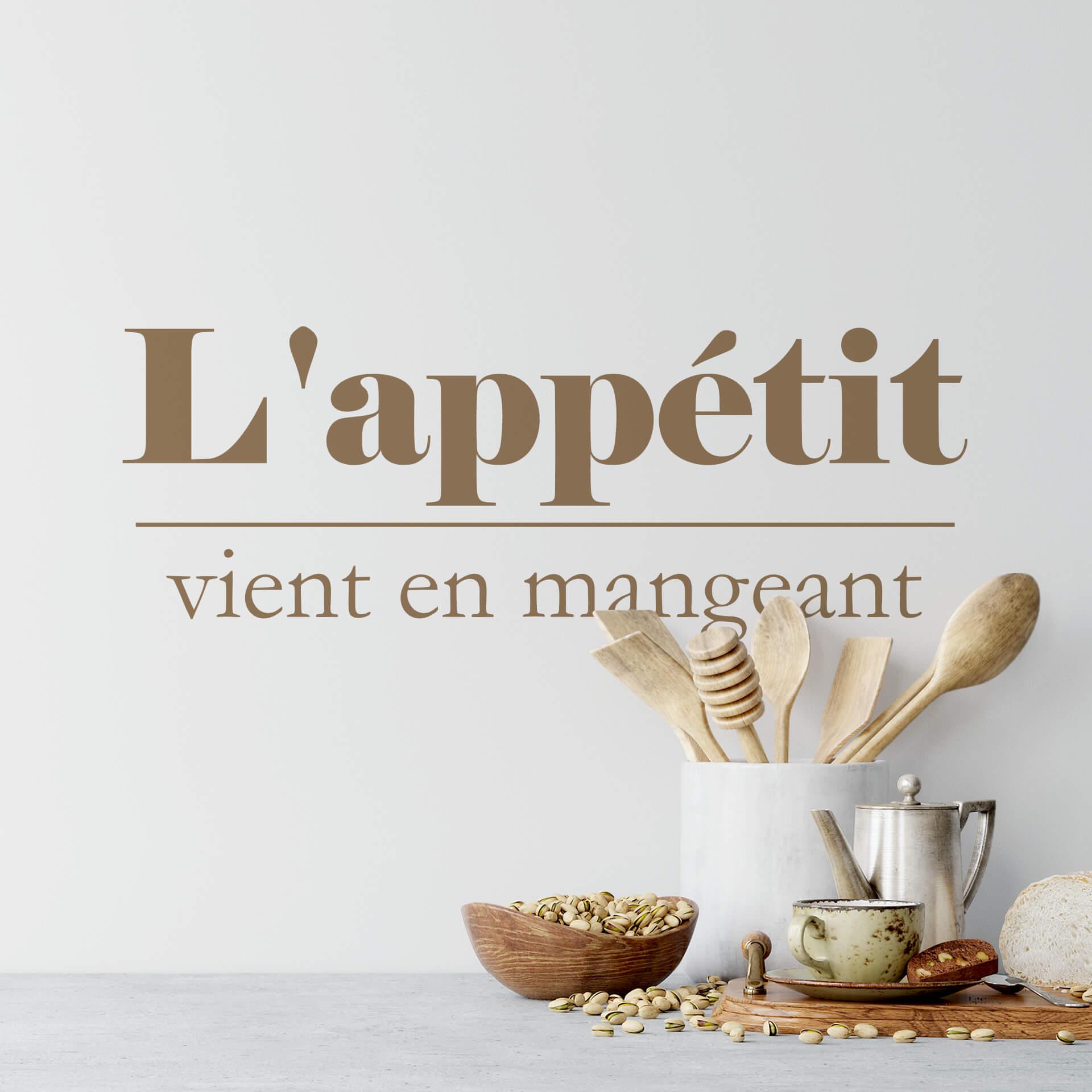 Sticker mural L'appétit vient en mangeant