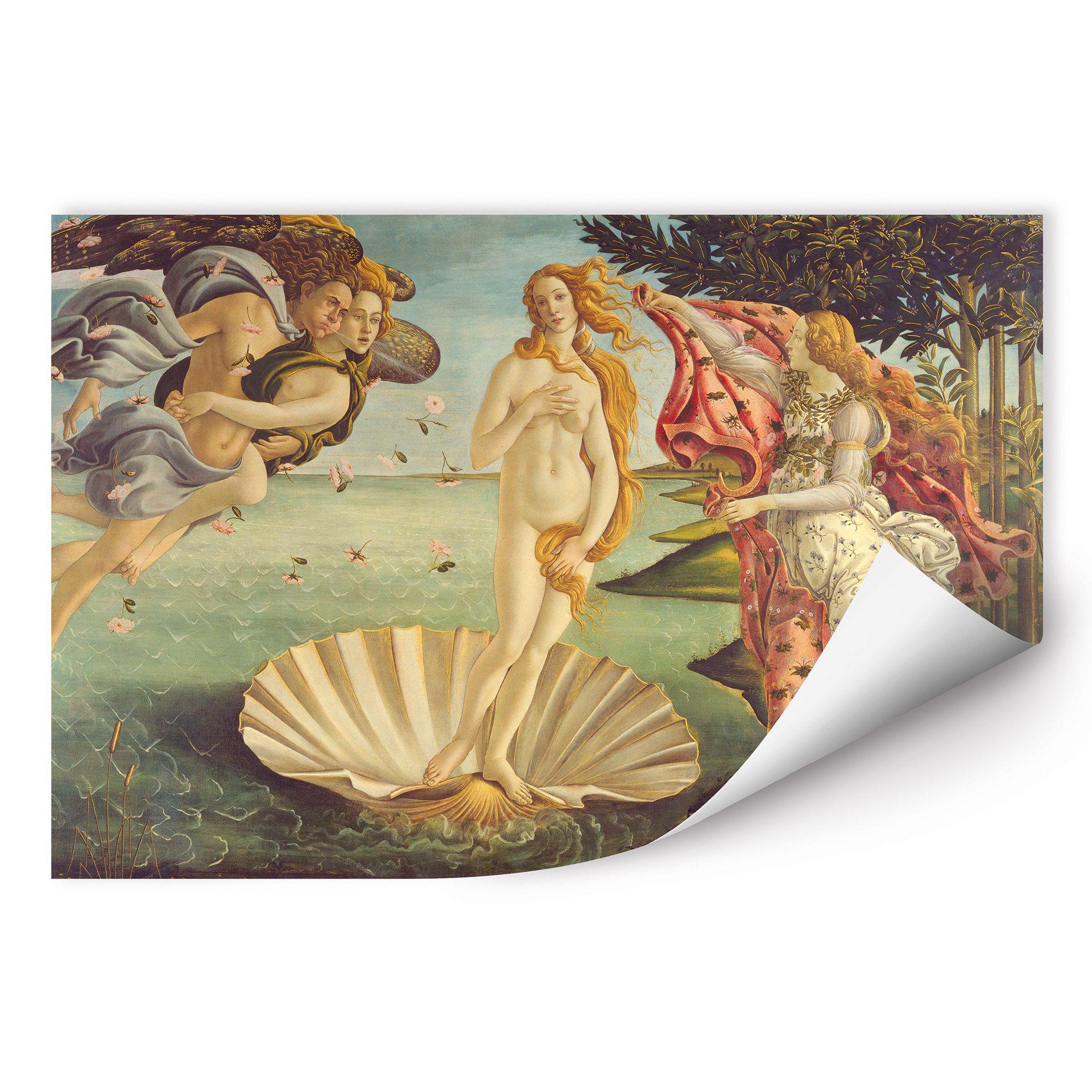 Zelfklevende Poster  Botticelli - Birth of Venus