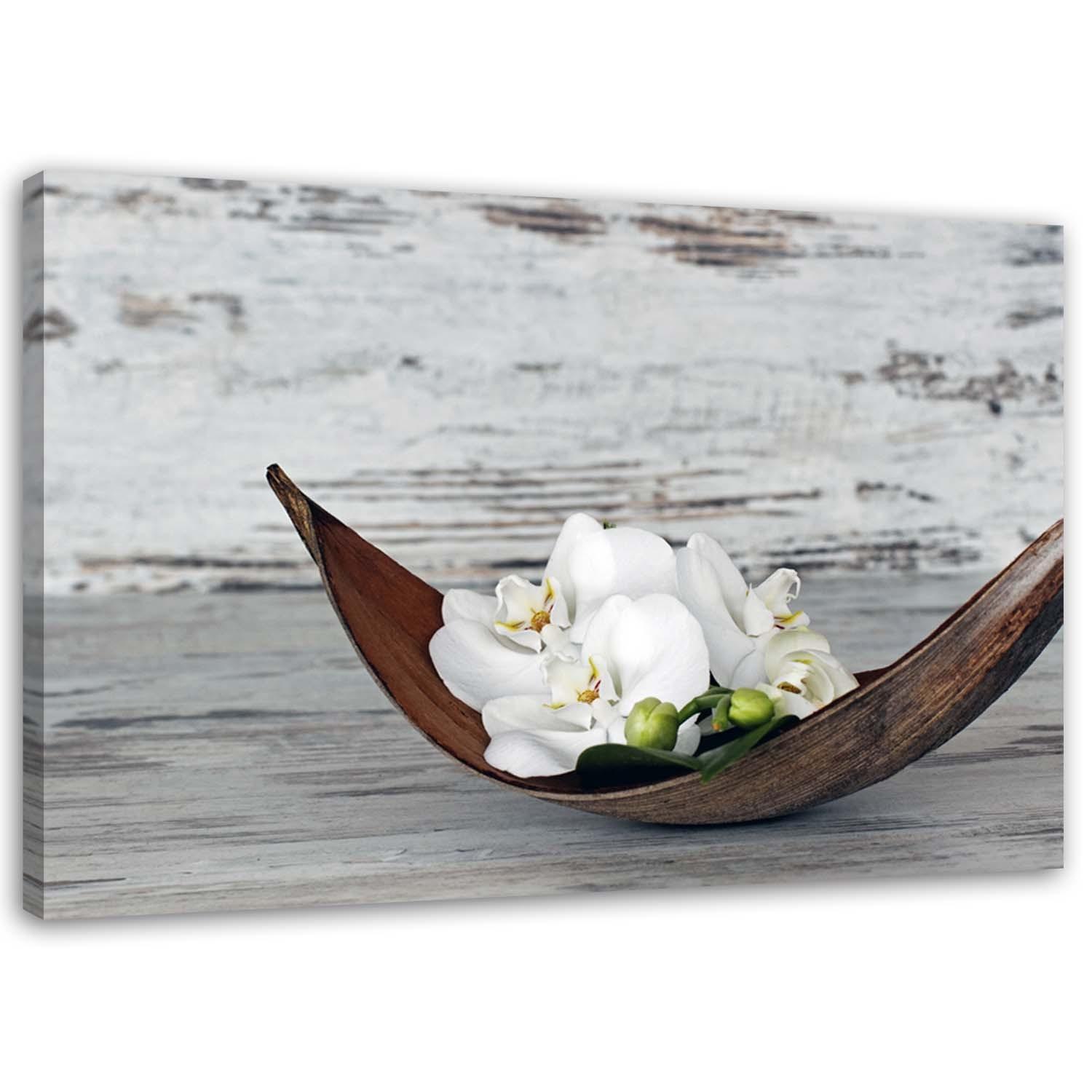 Canvasbillede, Orkidéblomster vintage