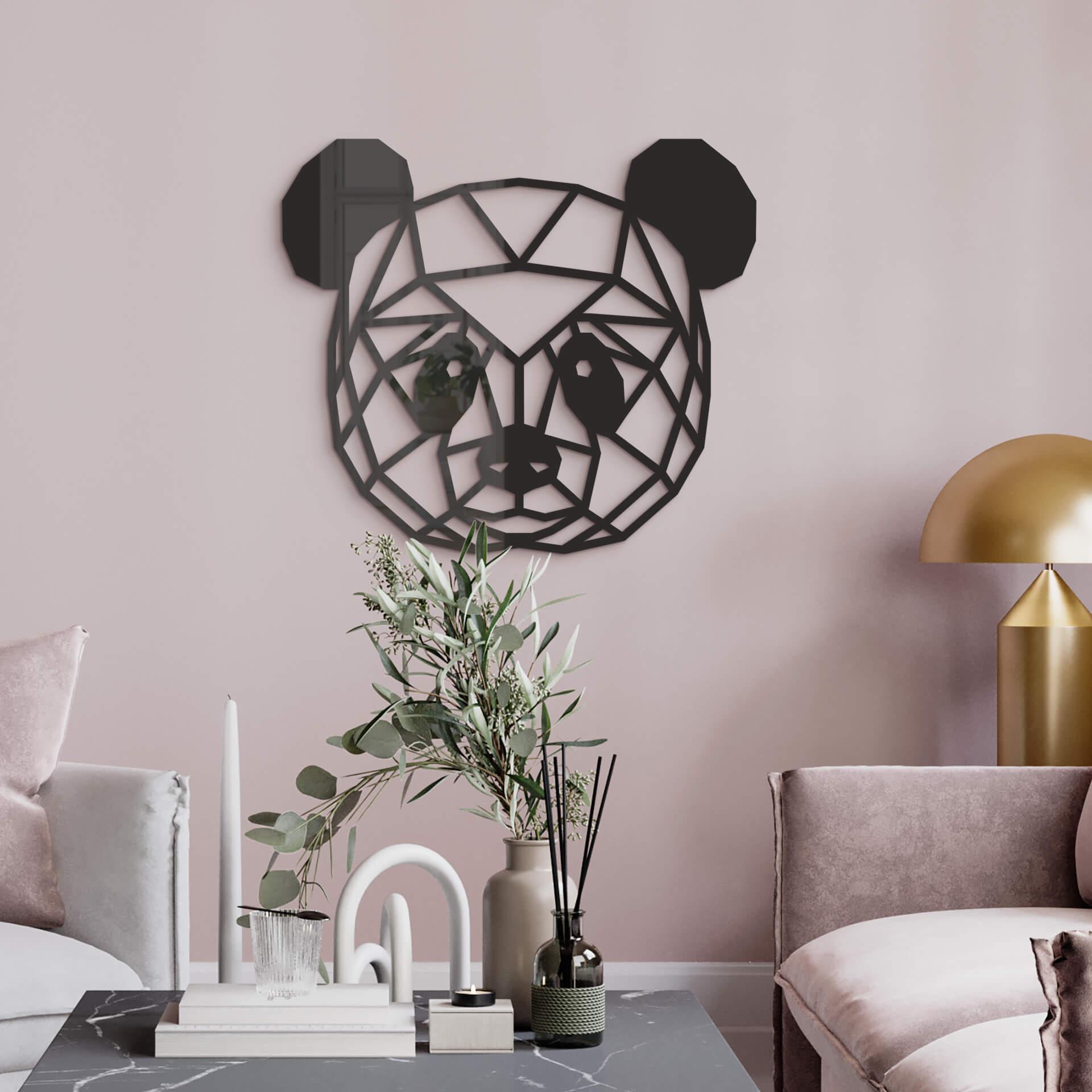 Decoración acrílica Origami Panda