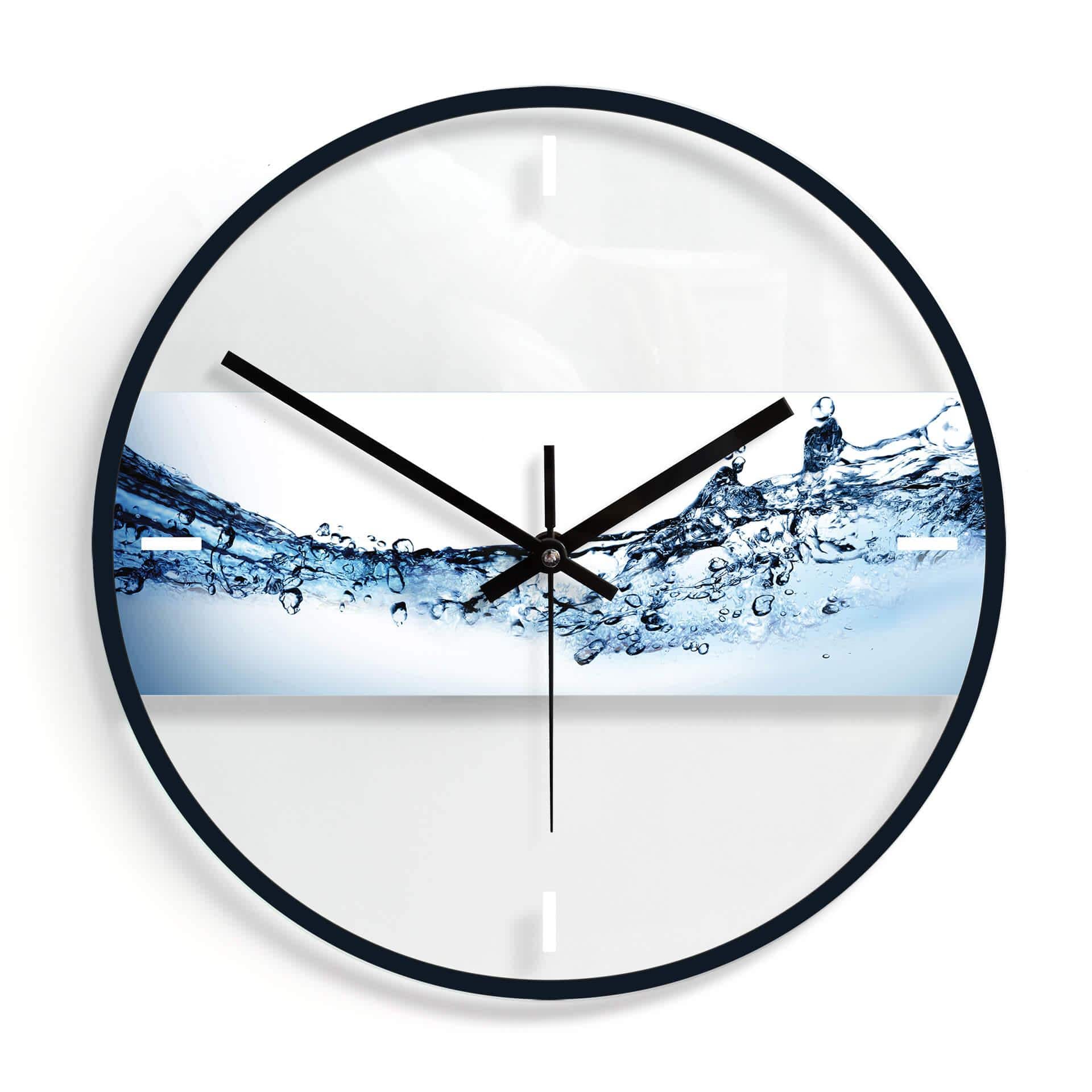 Horloge murale en verre - Water Flow 