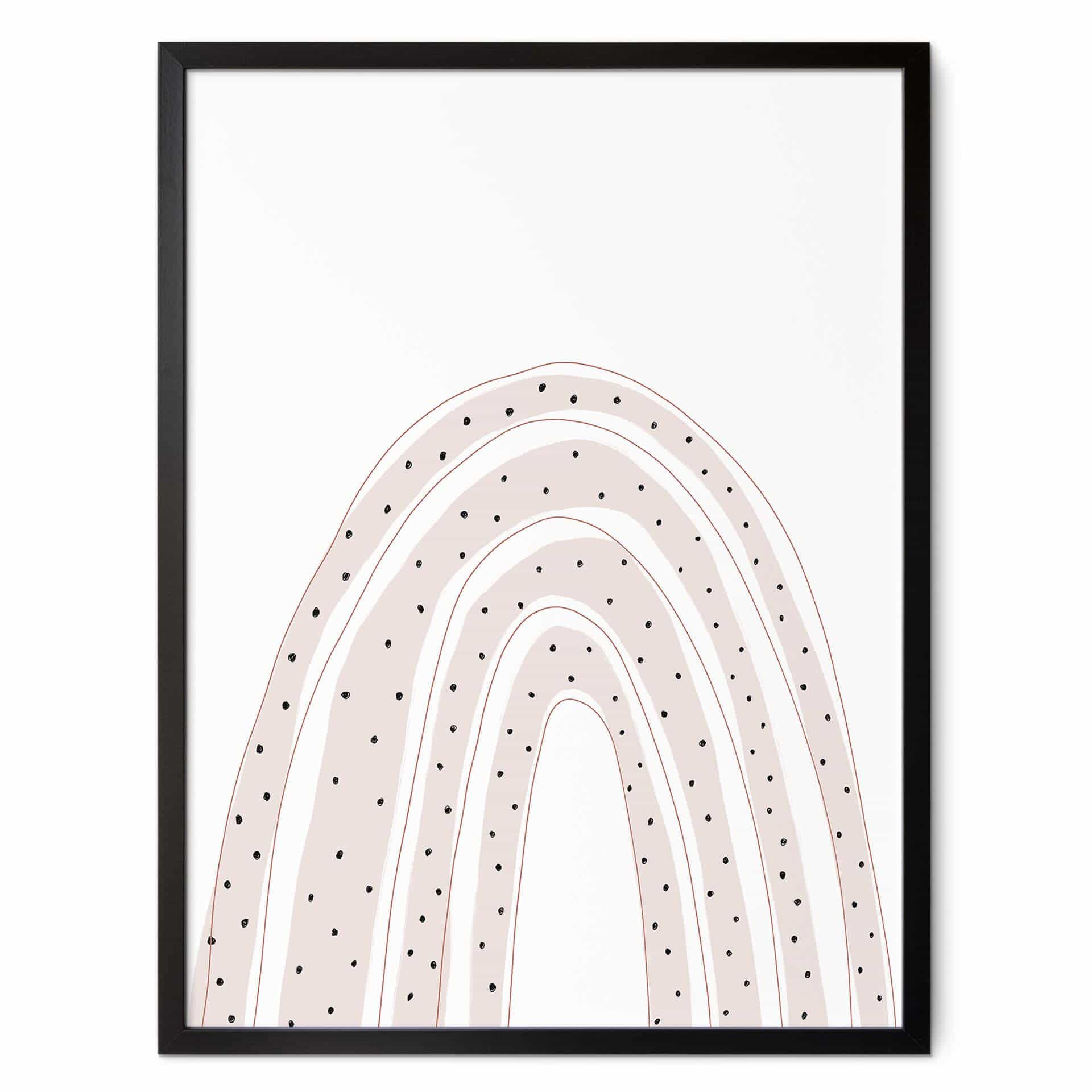 Poster uplusmestudio - Regenbogen mit Punkten