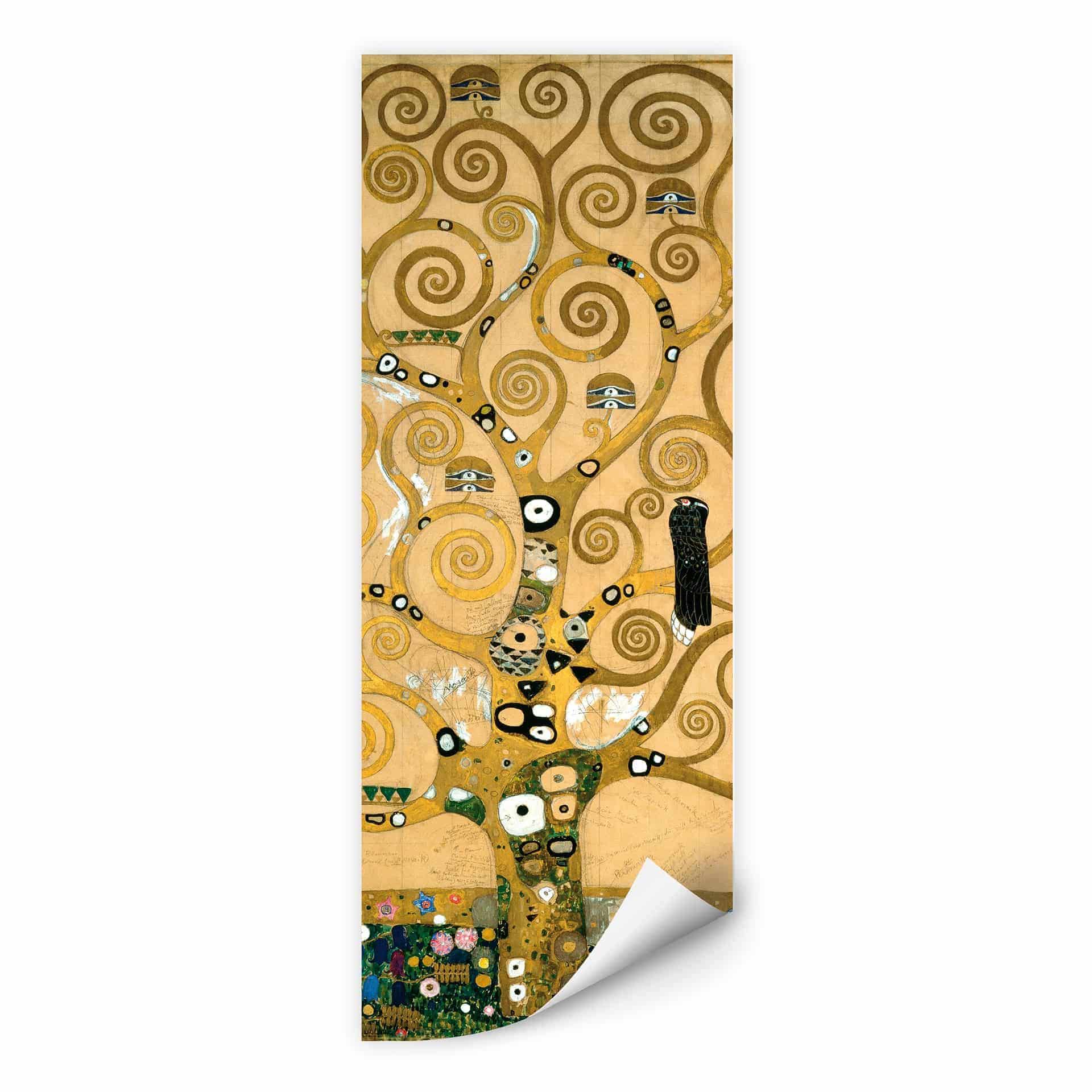 Zelfklevende Poster Klimt - de Levensboom