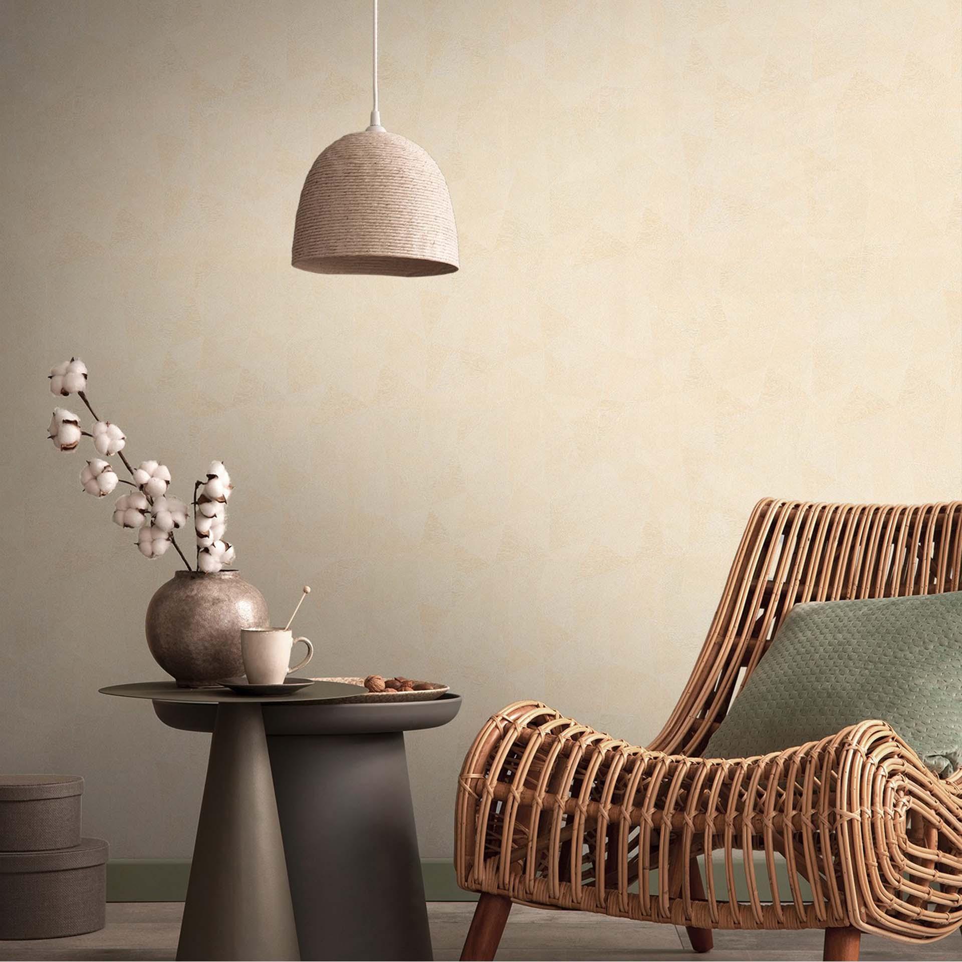 Papel pintado beige diseño moderno papel pintado tejido-no tejido motivo gráfico papel pintado color sólido