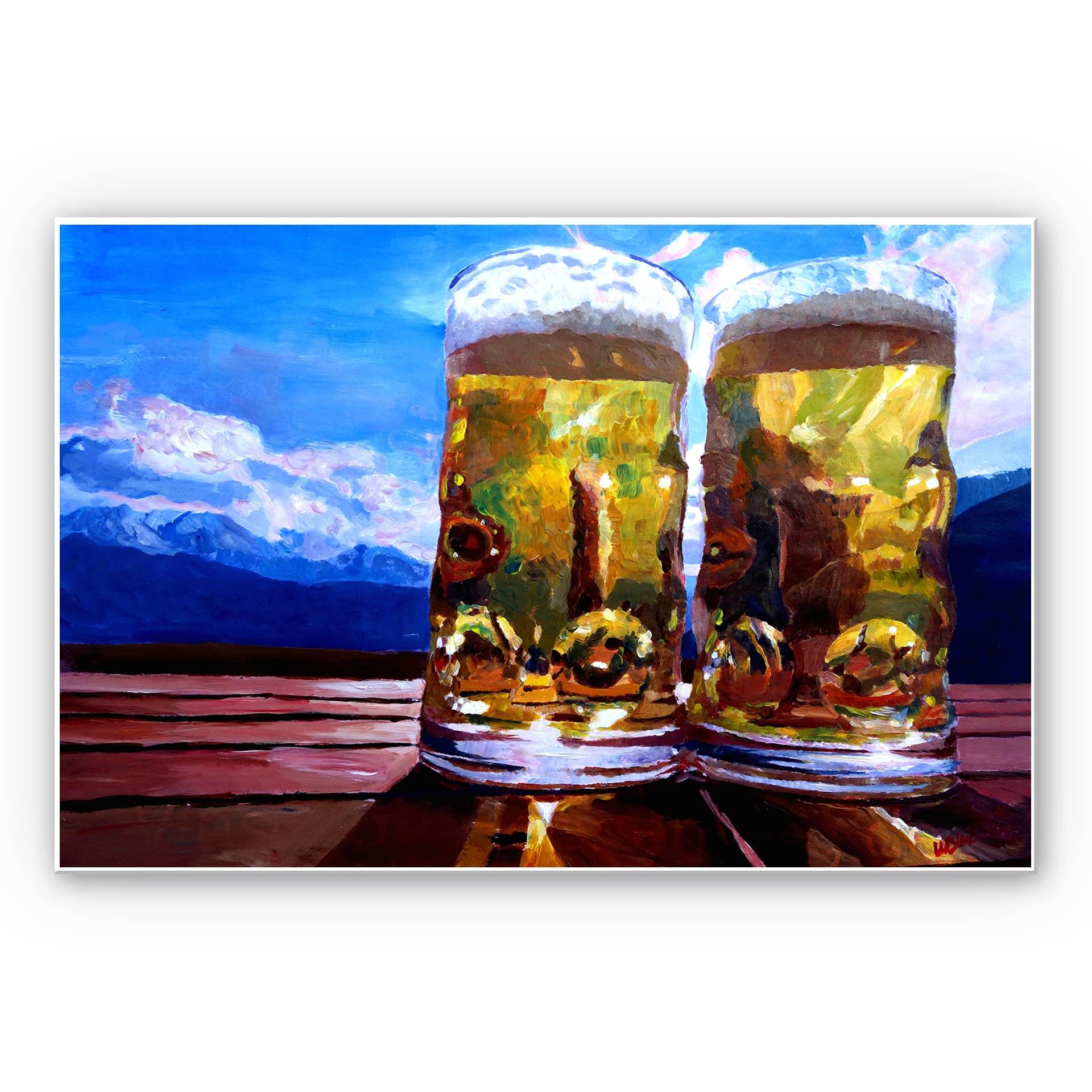 Tableau Forex - Bleichner - Deux bières à la montagne