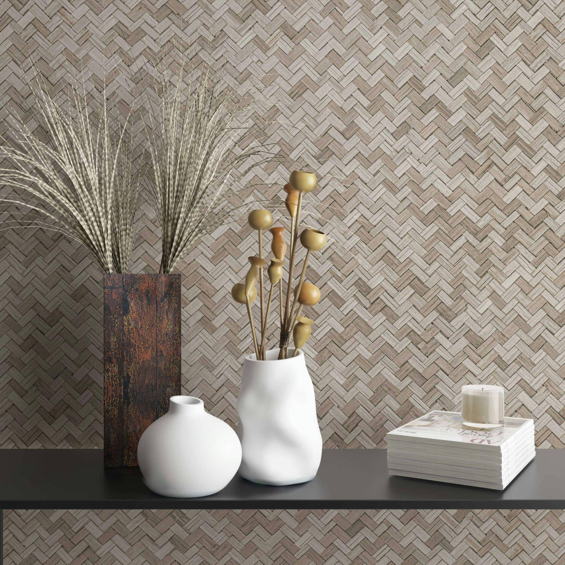 non-woven tapet beige struktur til stue soveværelse tapet marburg