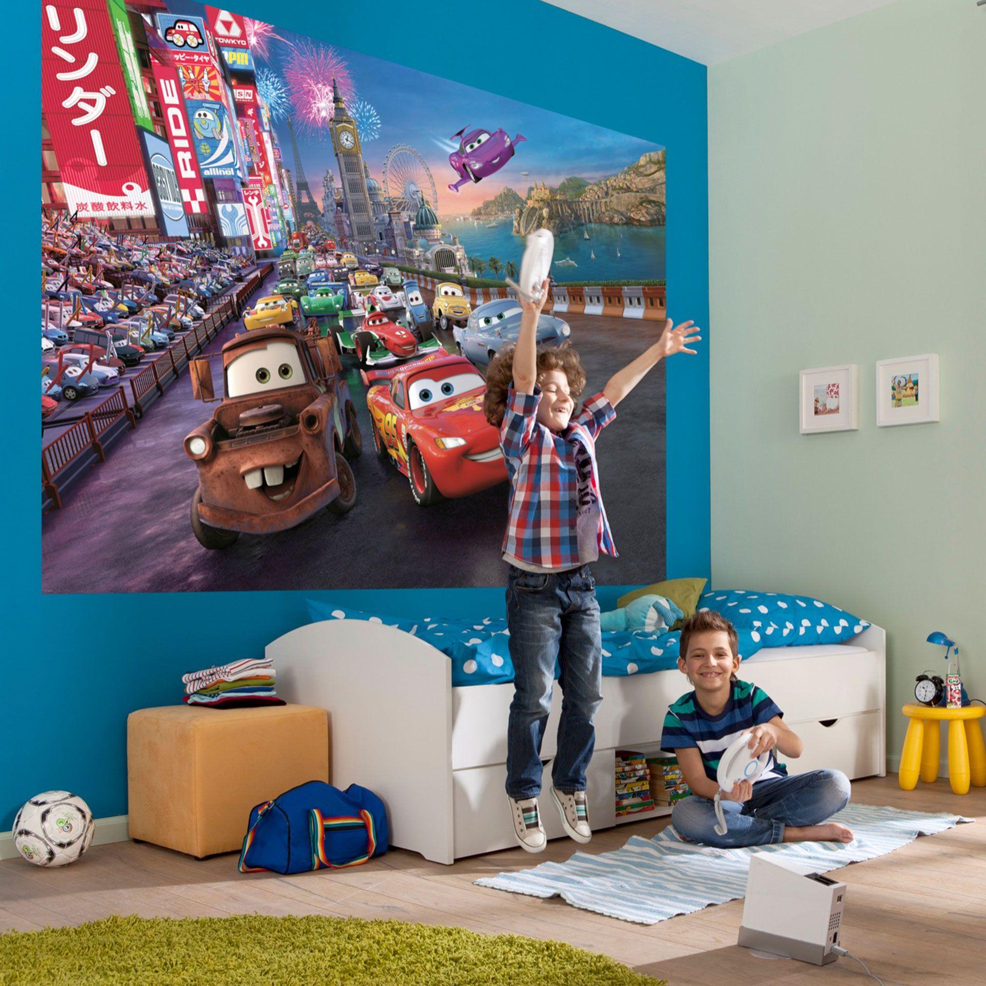 Fotobehang Papierbehang Disney Cars Race