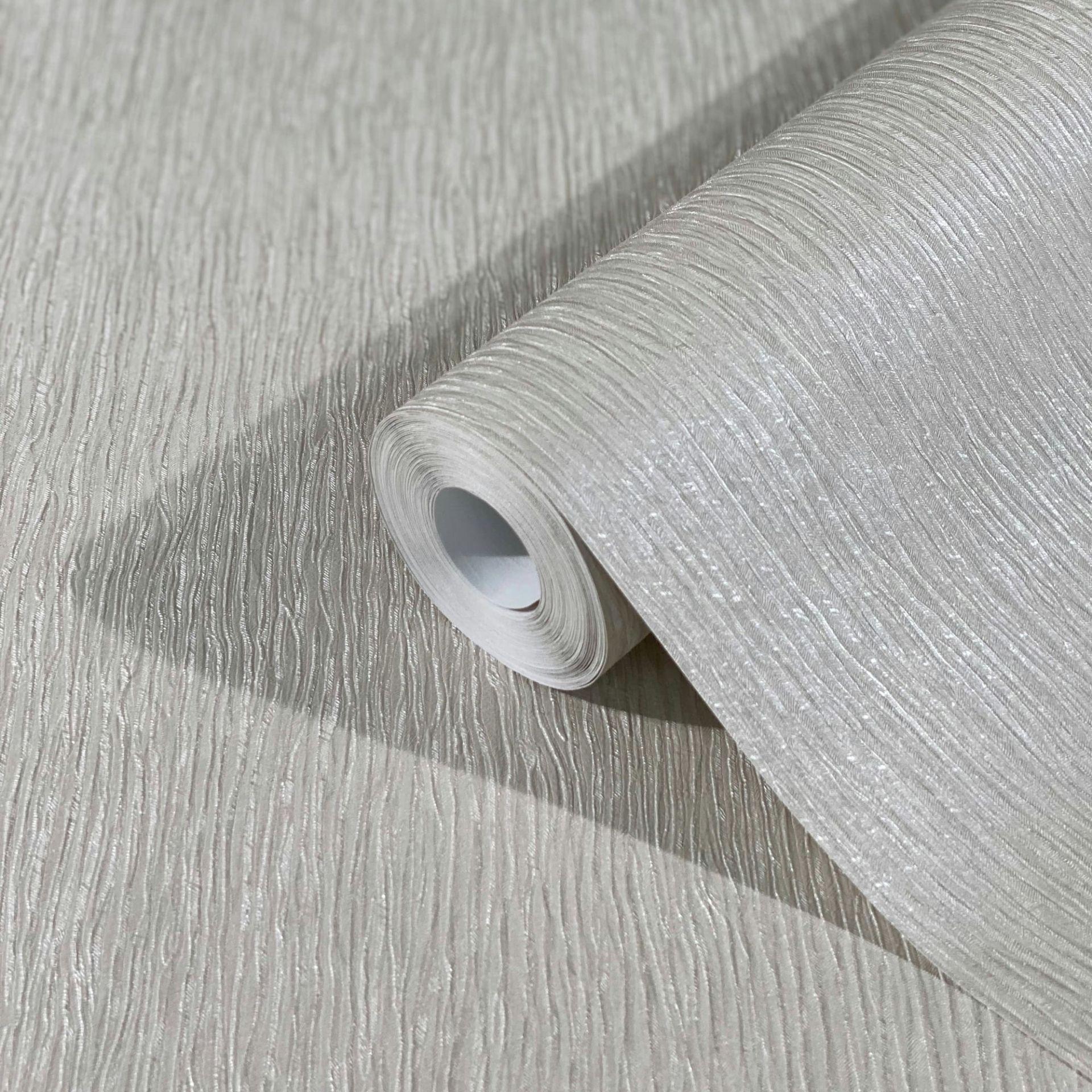 Non-woven tapet med lys struktur i ensfarvet grå 