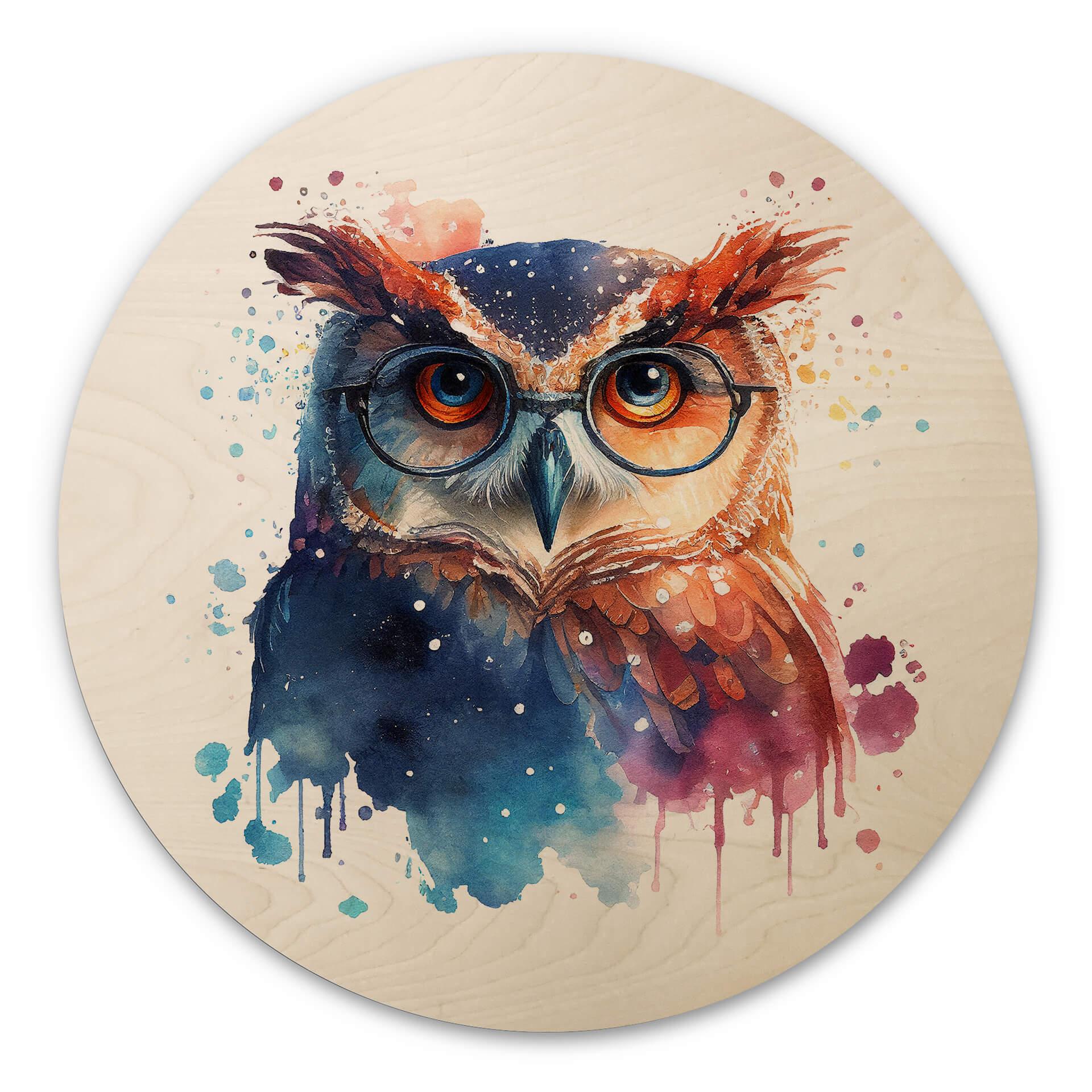 Væg cirkel træ Heine - Intelligent Owl