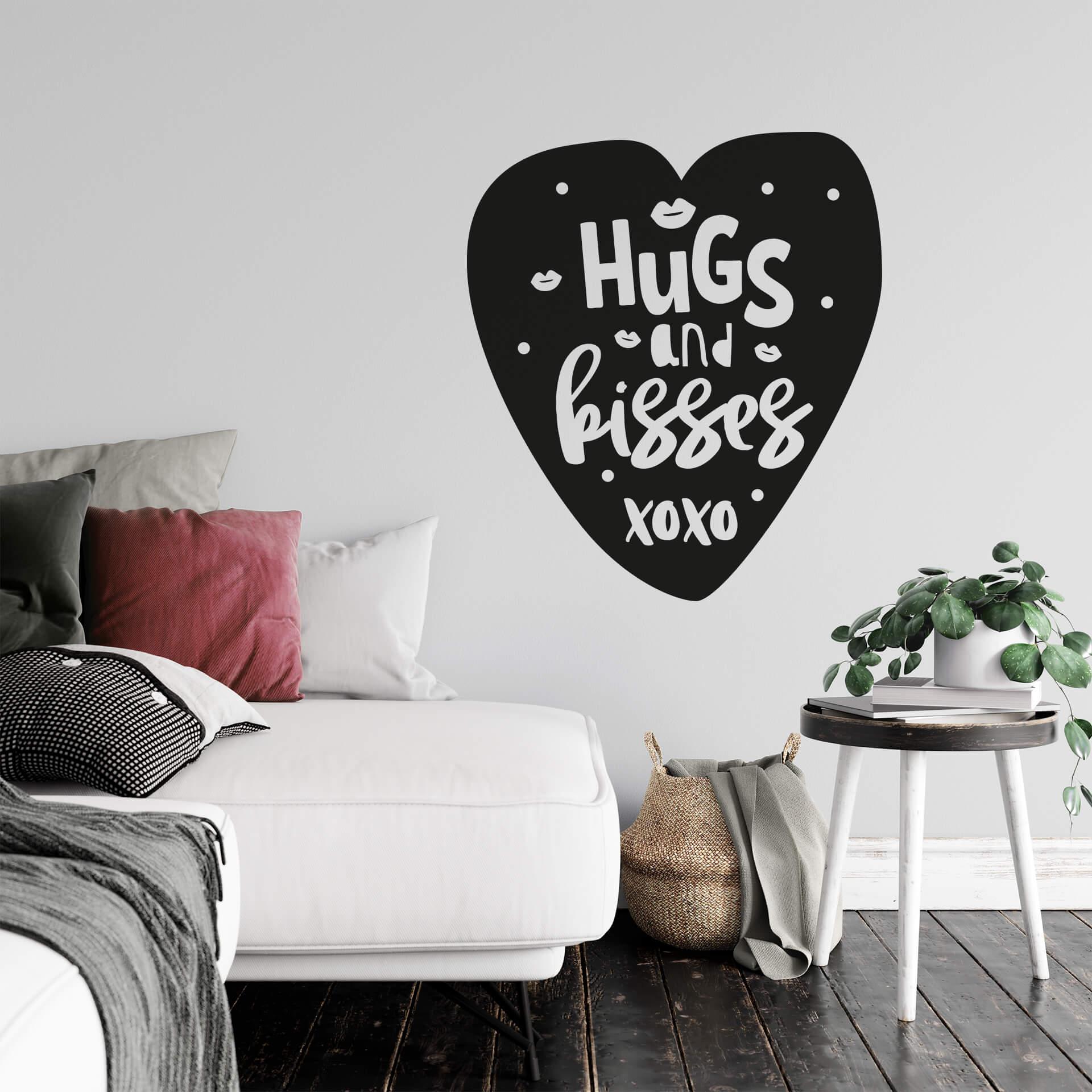 Muursticker Hugs and Kisses