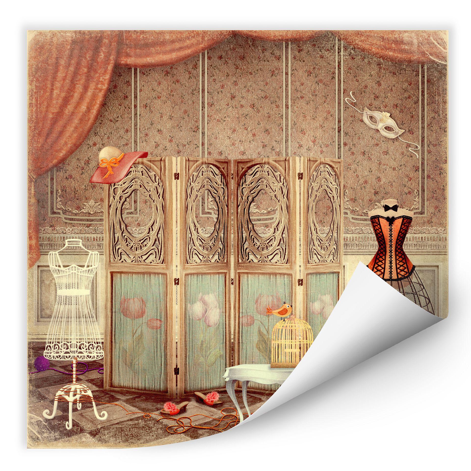 Zelfklevende Poster - Princess Dressing Room