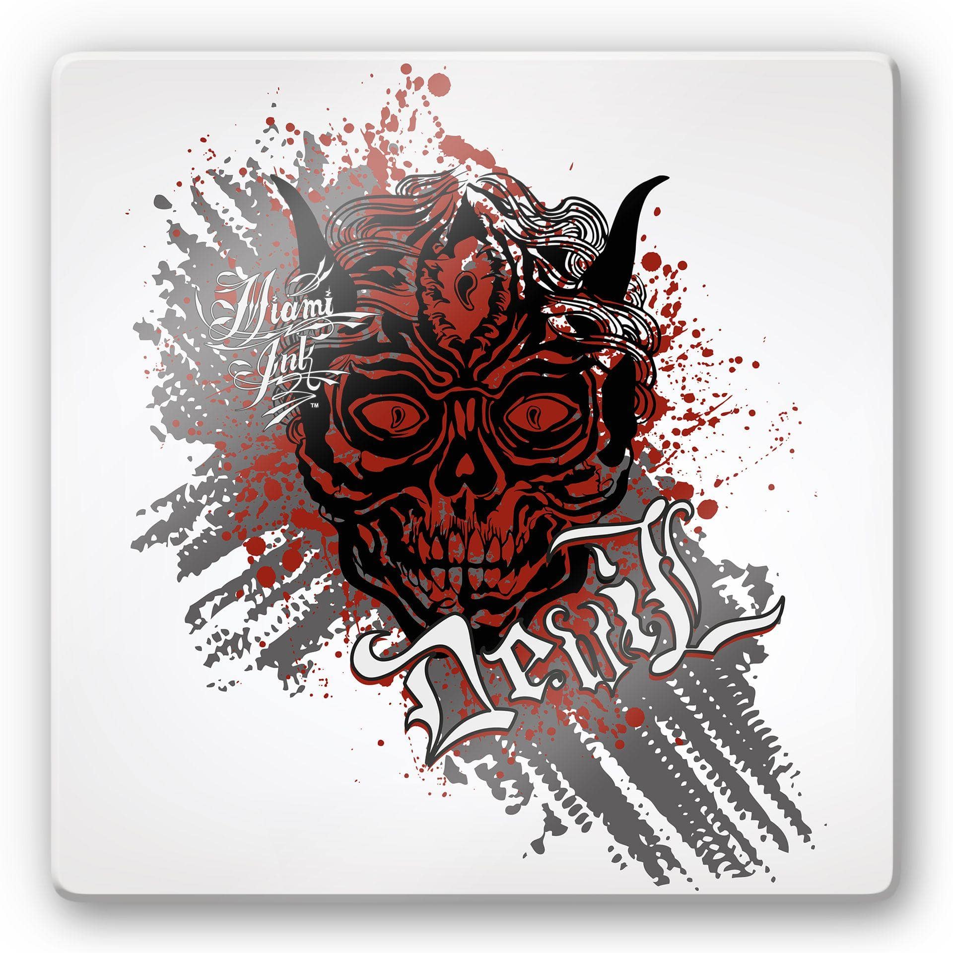 Tableau en verre - Miami Ink - Devil