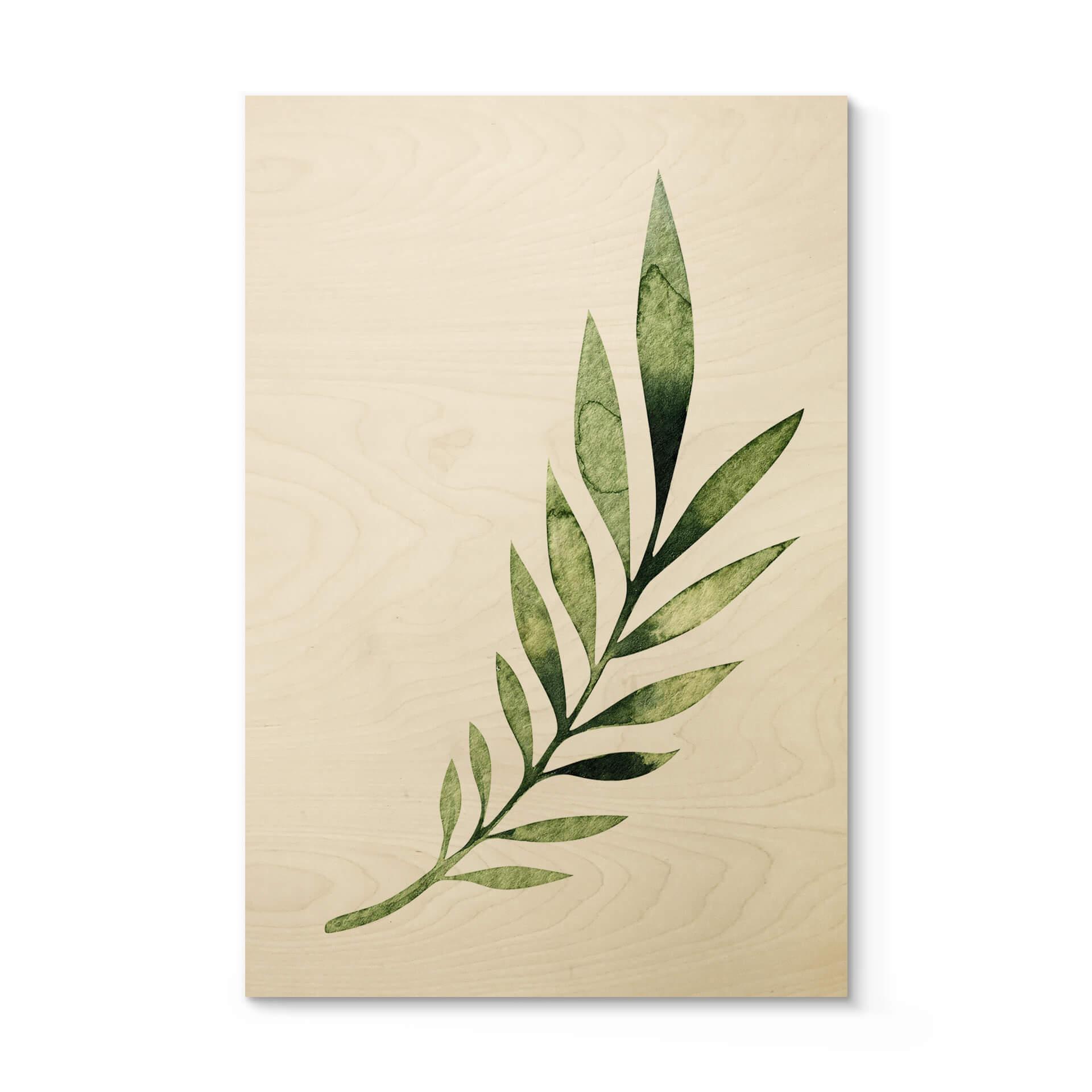 Cuadro de madera Kvilis - Hoja de palmera