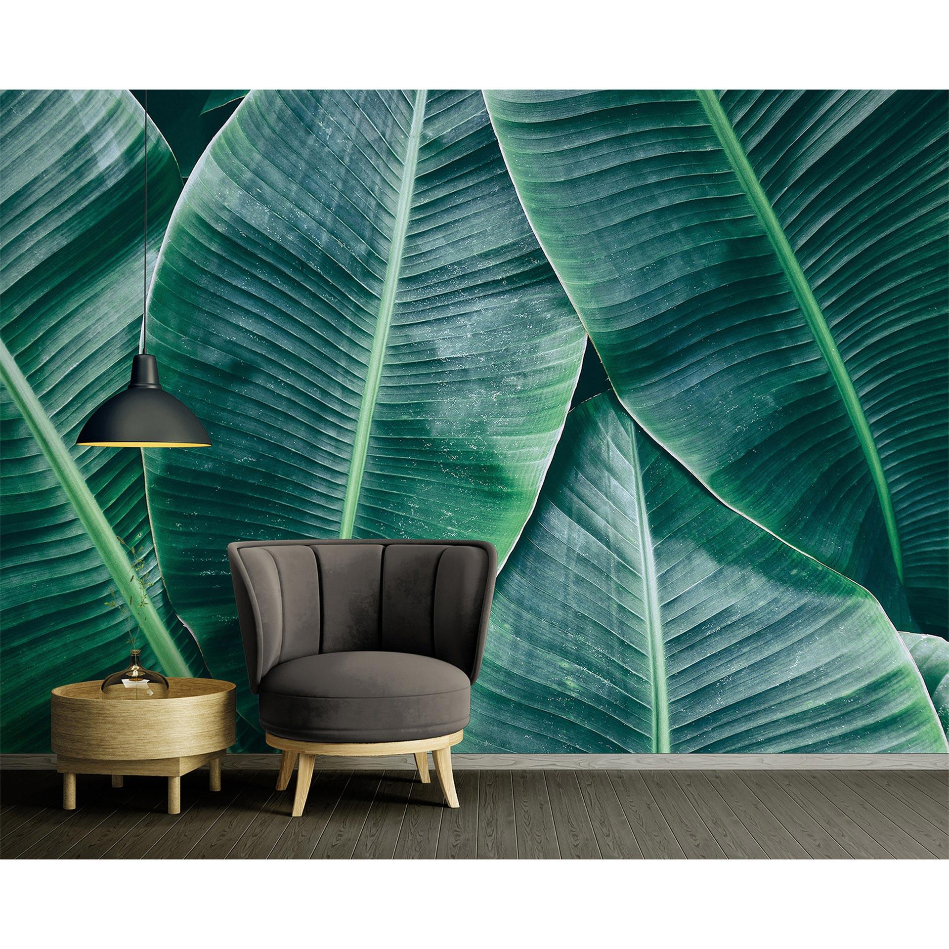 Non-woven tapet BananaLeaves palmetræer jungleDesignwalls i grønt