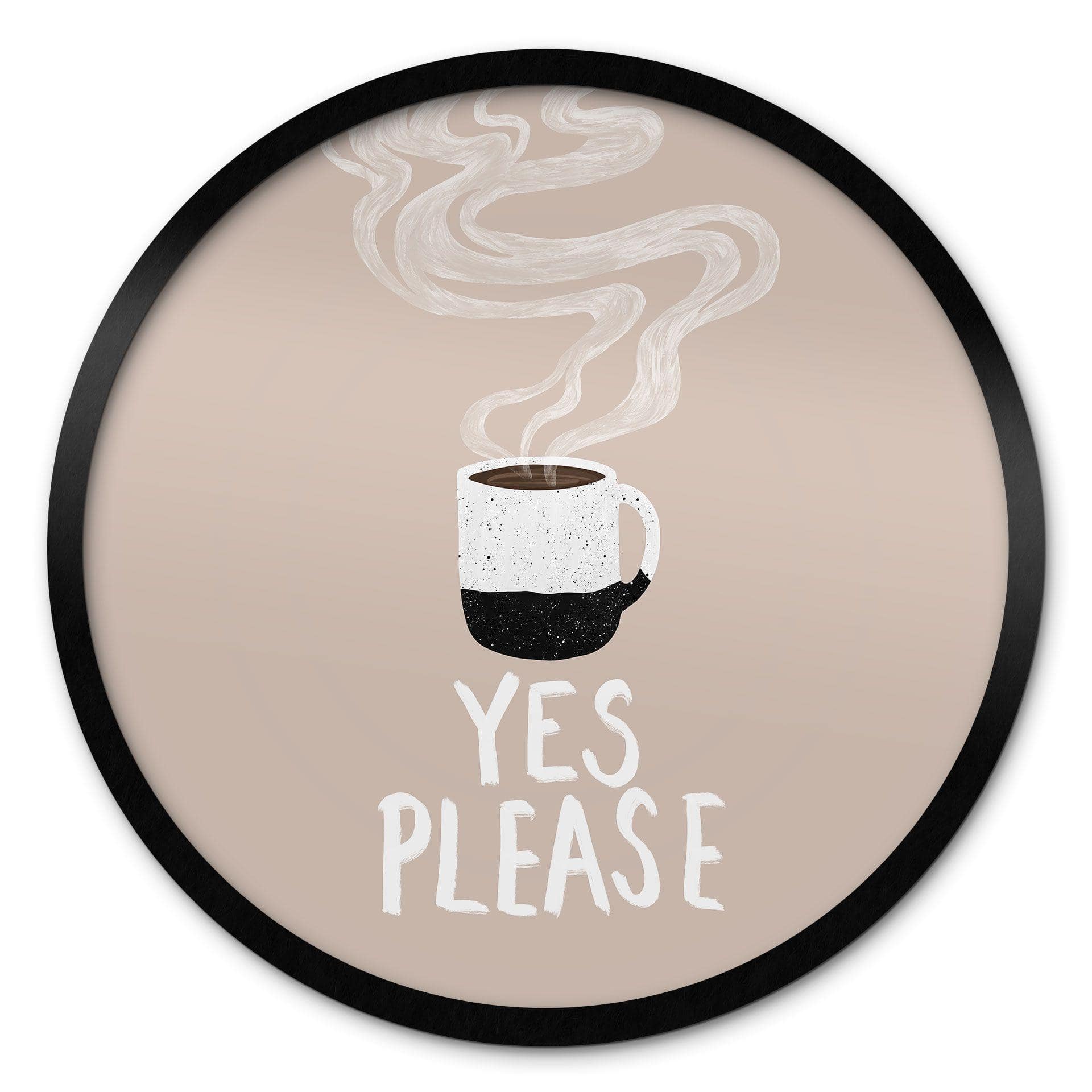 Póster Taza de café caliente por la mañana - EMELIEmaria - Redondo