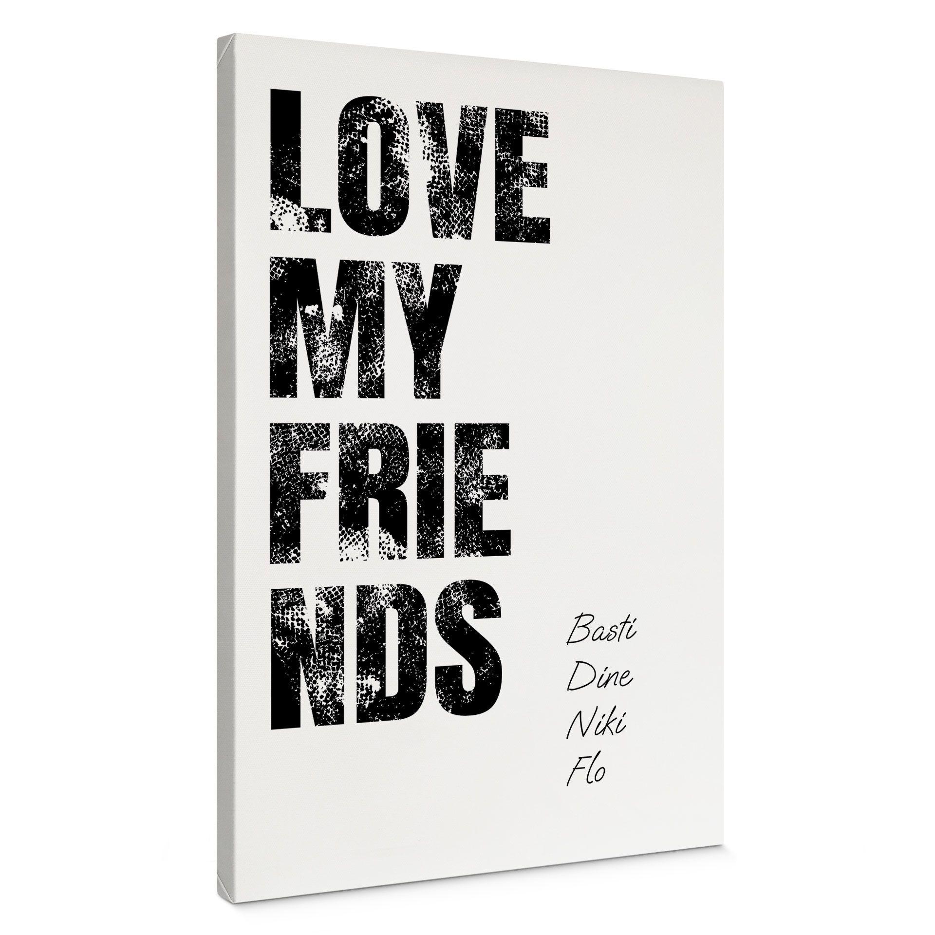 Personligt Canvasbillede Love my Friends