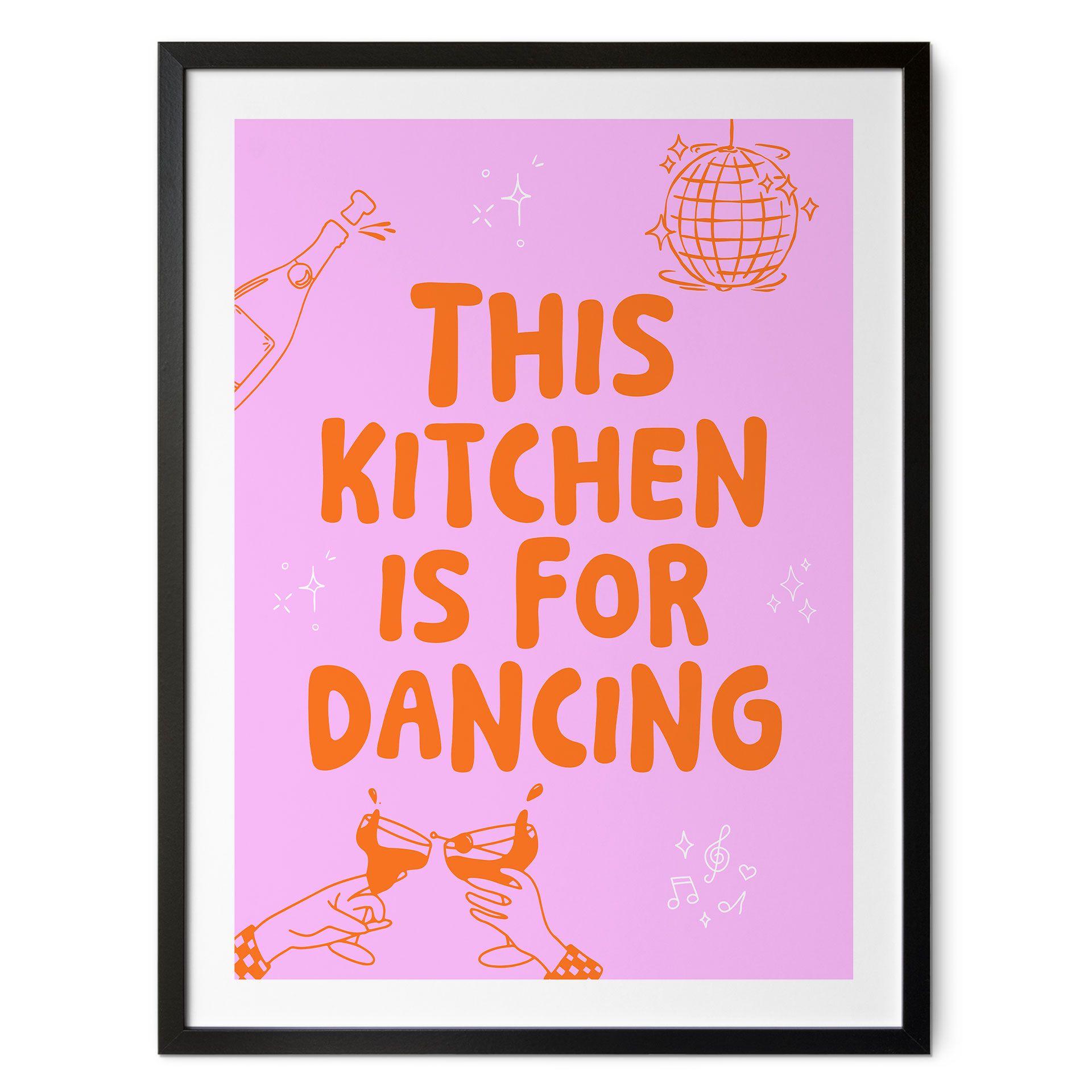 Póster Diciendo Esta cocina es para bailar - Ohkimiko