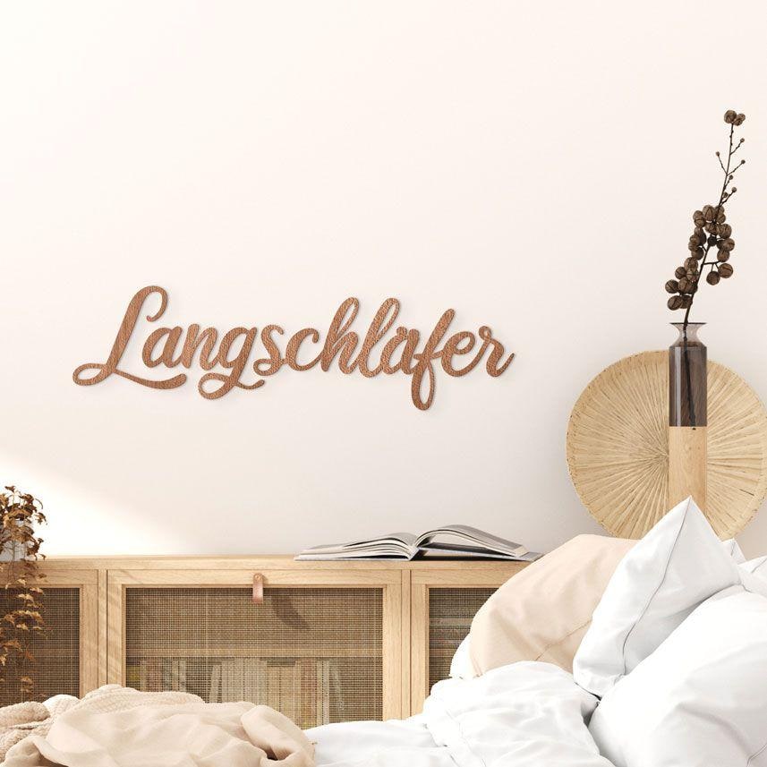 elevador con letras 3D - decoración de pared para el dormitorio - madera de caoba