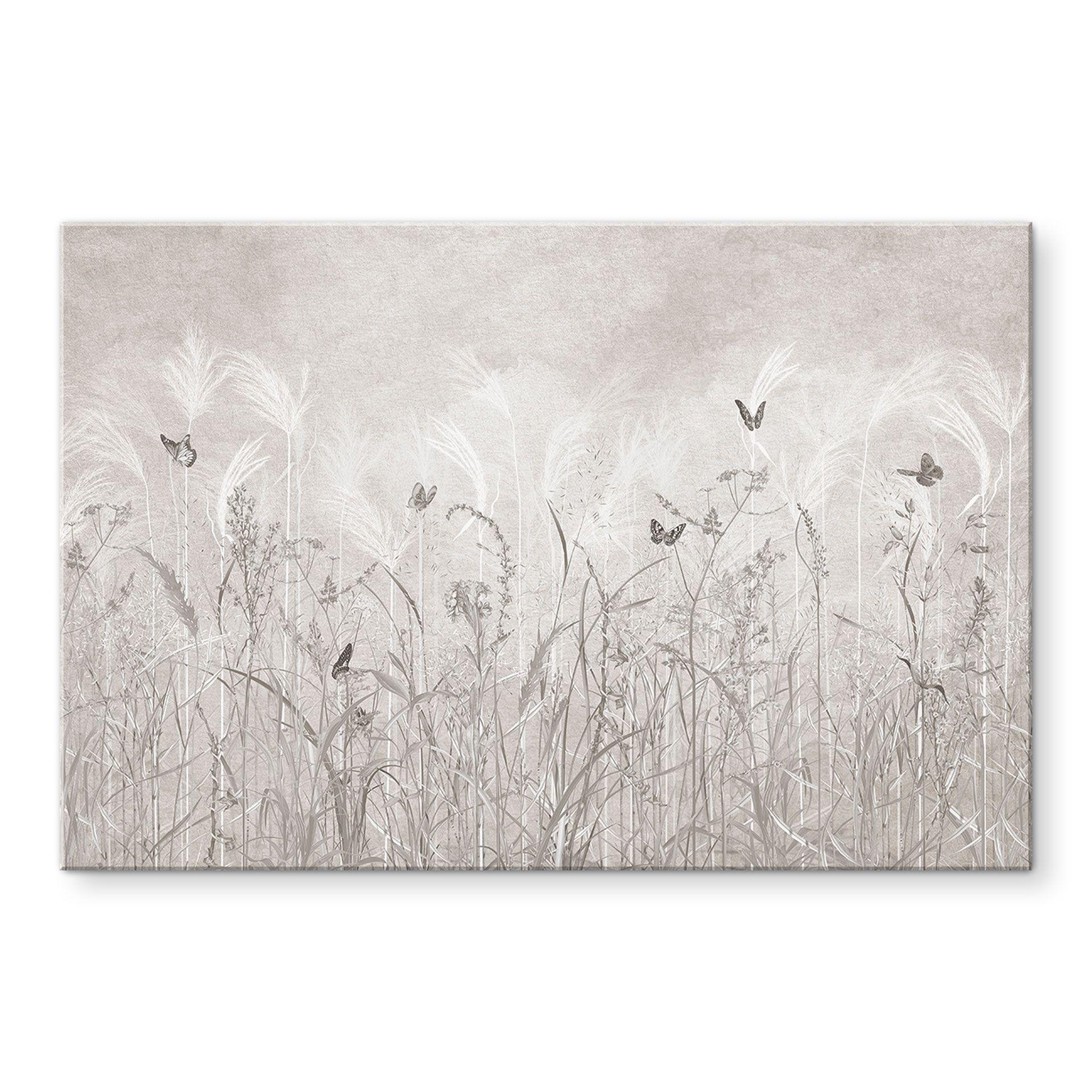 Acrylglas, wilde bloemenweide met vlinders in Scandinavisch design - Ms Tiff