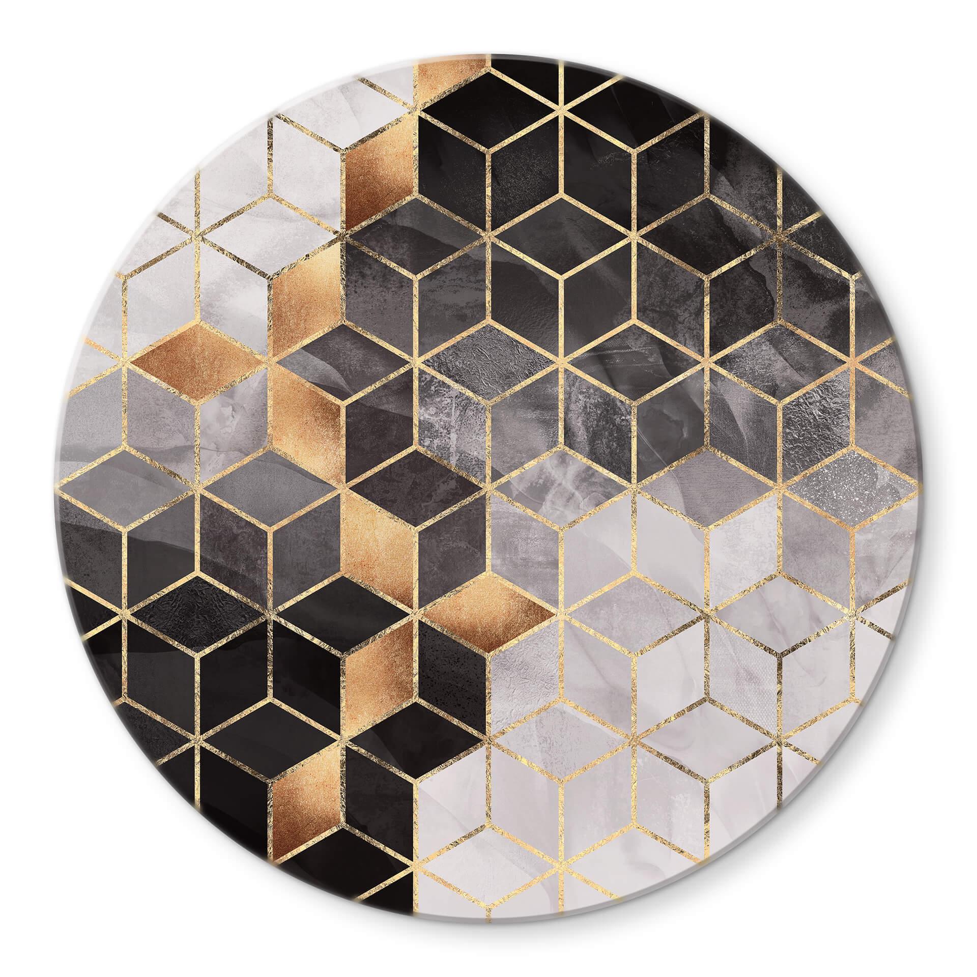 Glasschilderij Fredriksson - Smoky Cubes