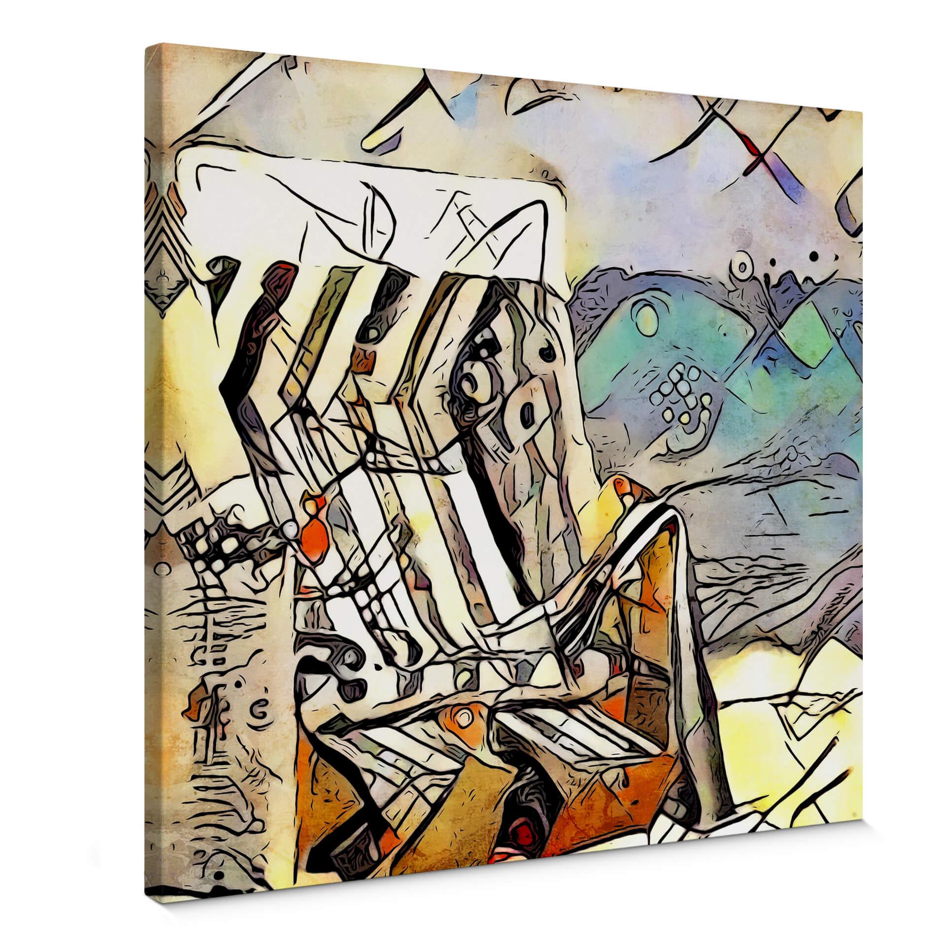 Lienzo Zamart - Kandinsky encuentra Warnemünde - Cuadrado