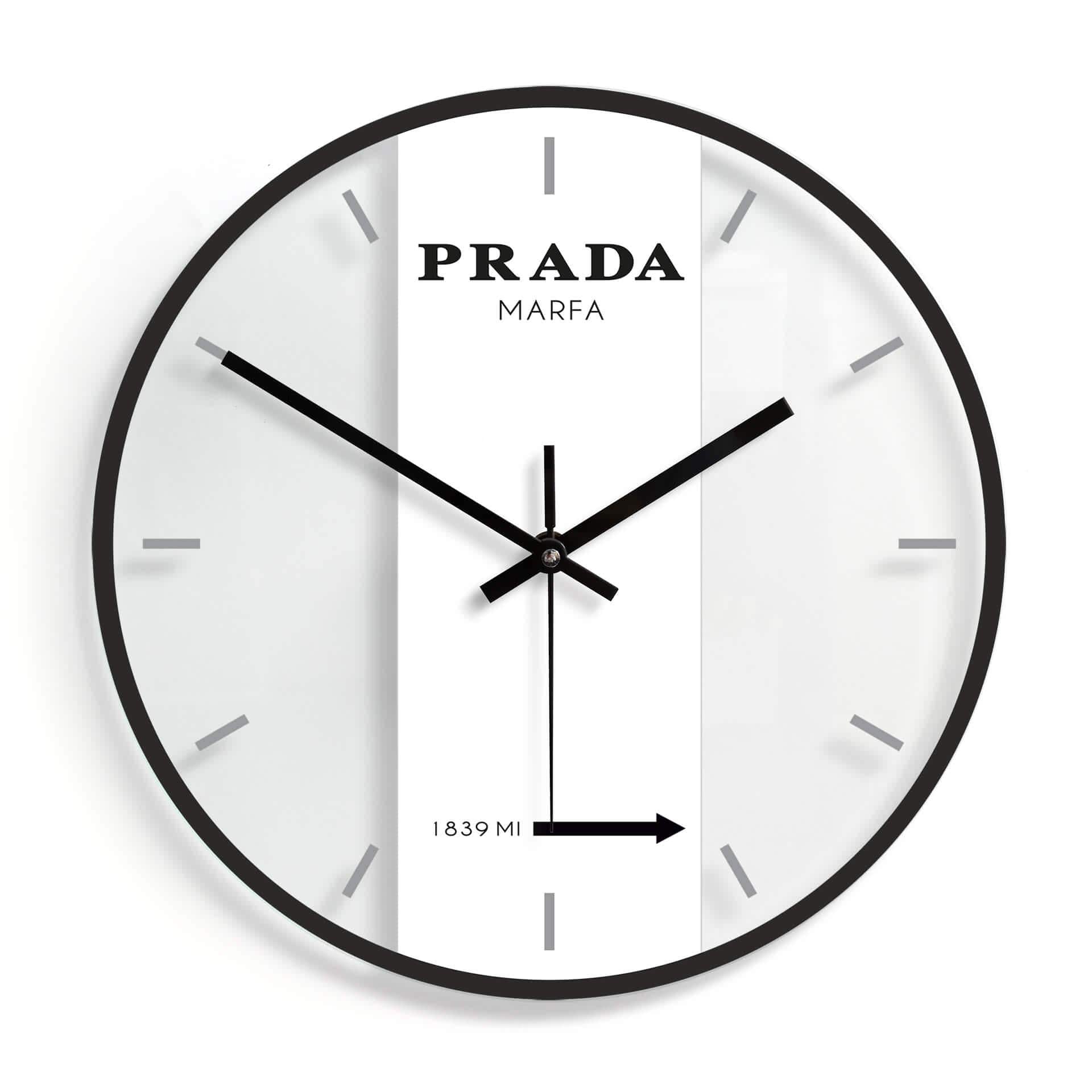 Horloge murale en verre - Prada Marfa 