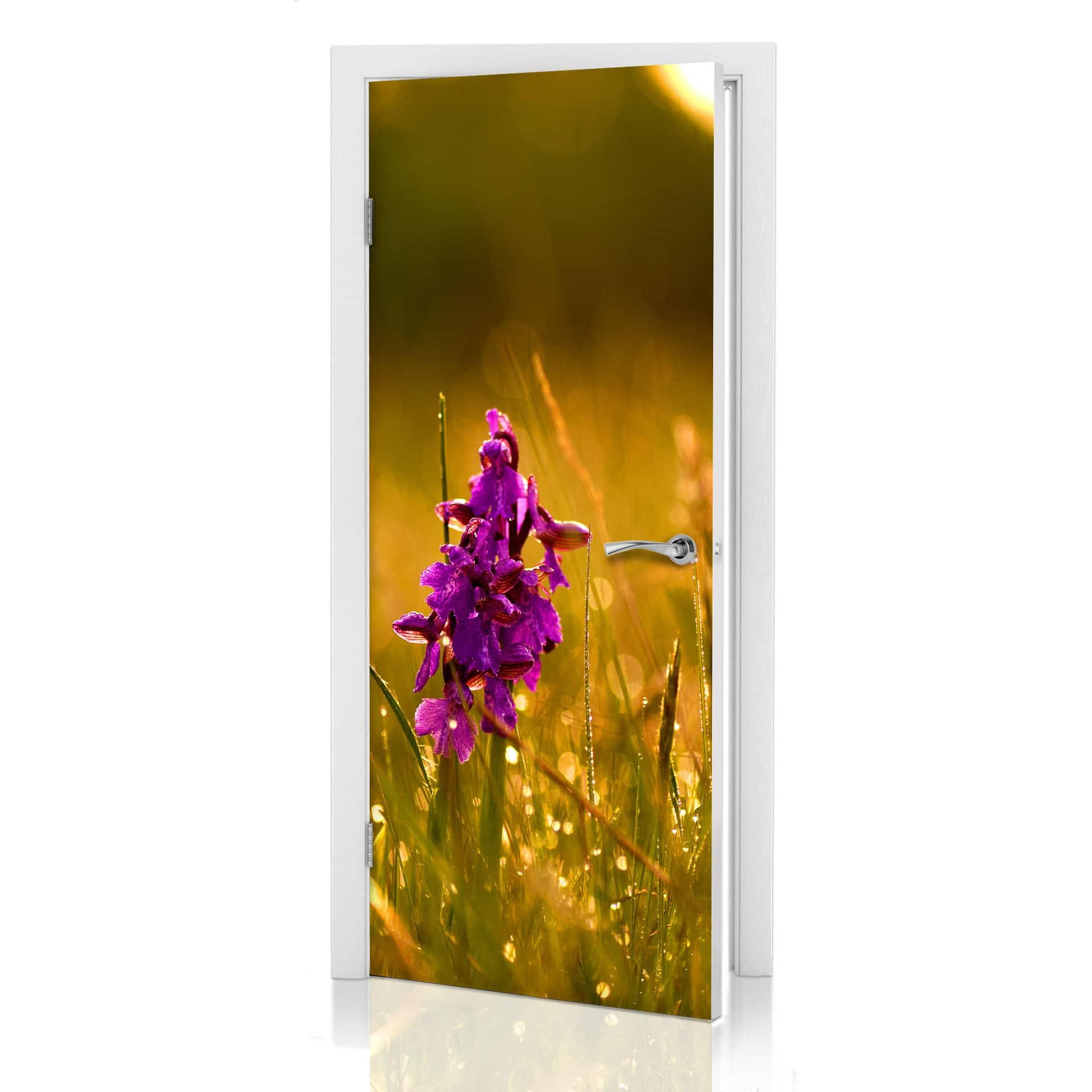 Türdesign Blumen im Morgentau 91x200 cm