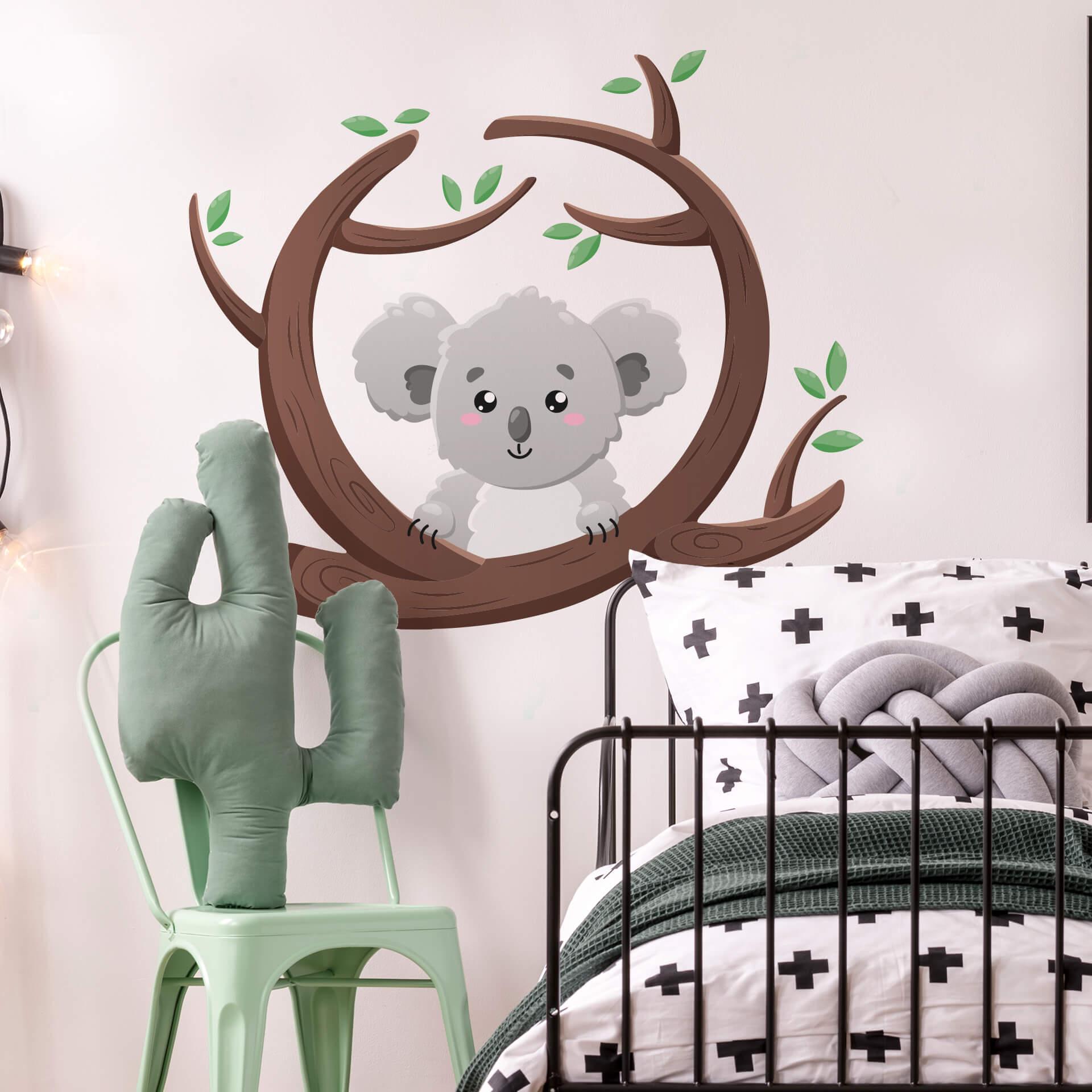 Muursticker Nieuwsgierige Koala