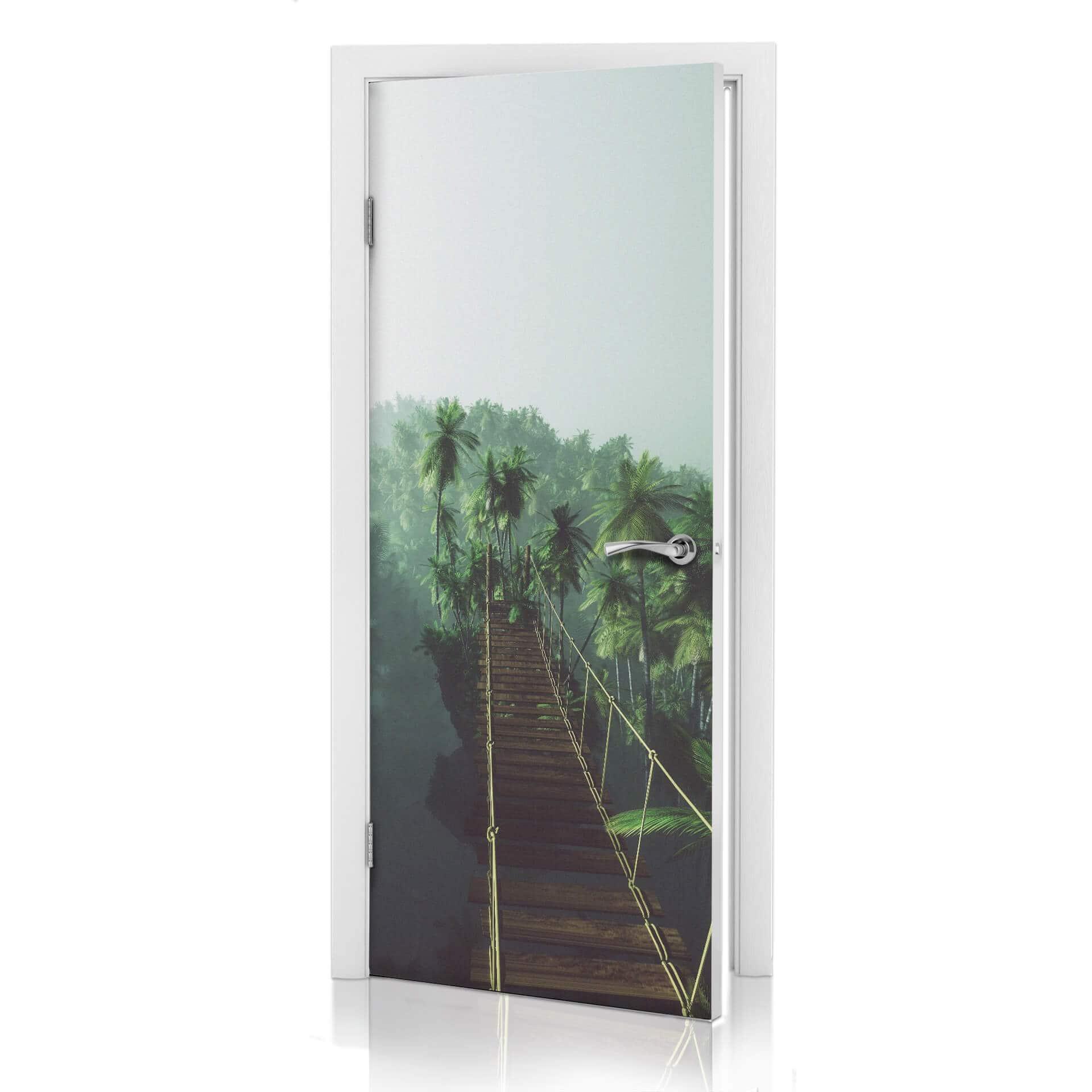 Diseño de puertas Puente colgante en la selva