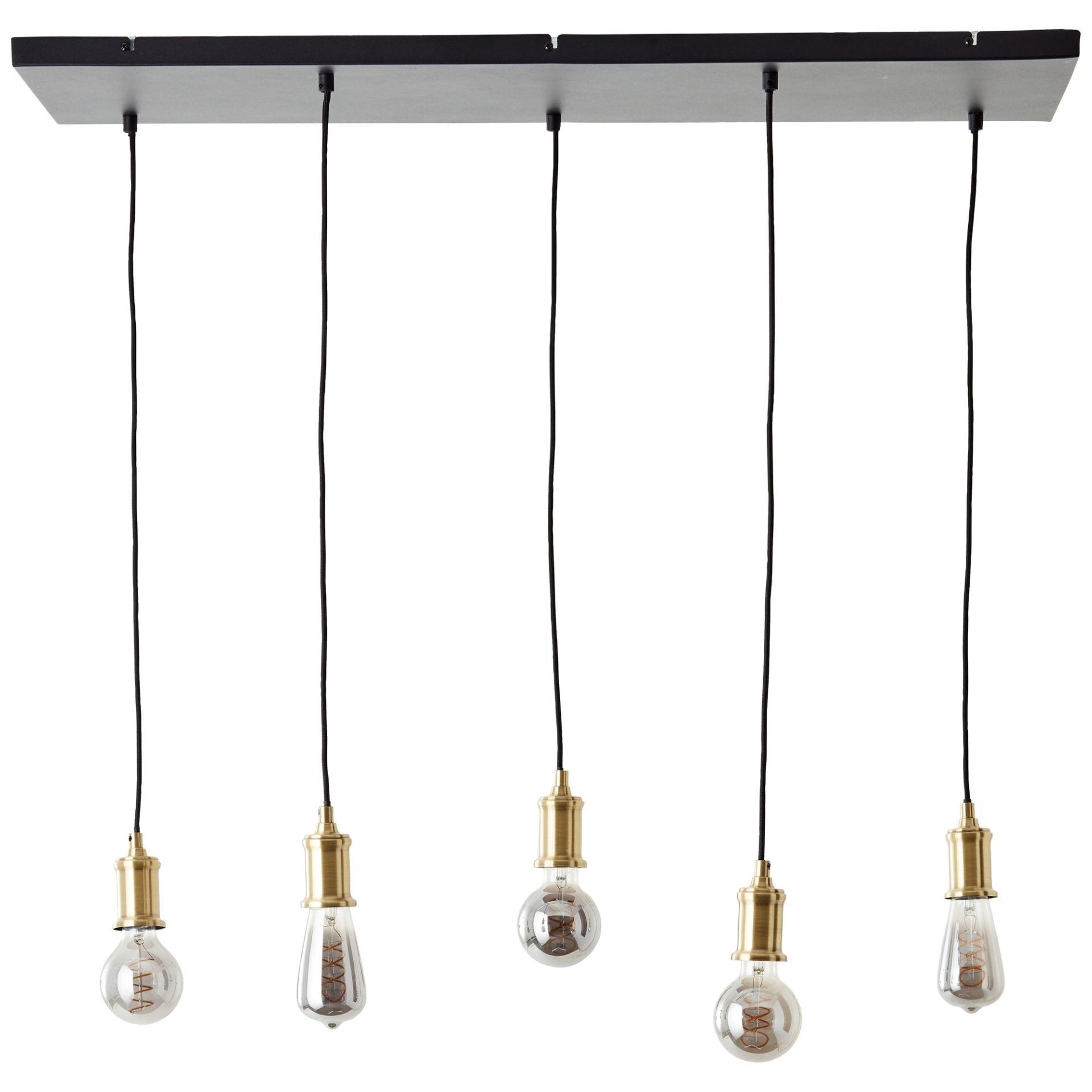 Pendelleuchte Emmanuel, schwarz, 95 x 133 cm, Metall Pendellampe, dimmbar