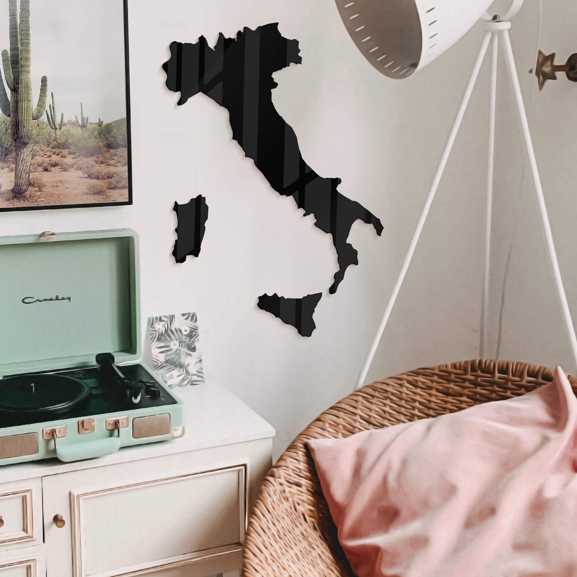 Decoración acrílica mapa Italia