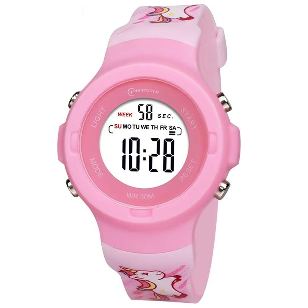 Sport Armbanduhr | Digitale Uhr für Kinder und Jugendliche | Rosa Einhorn