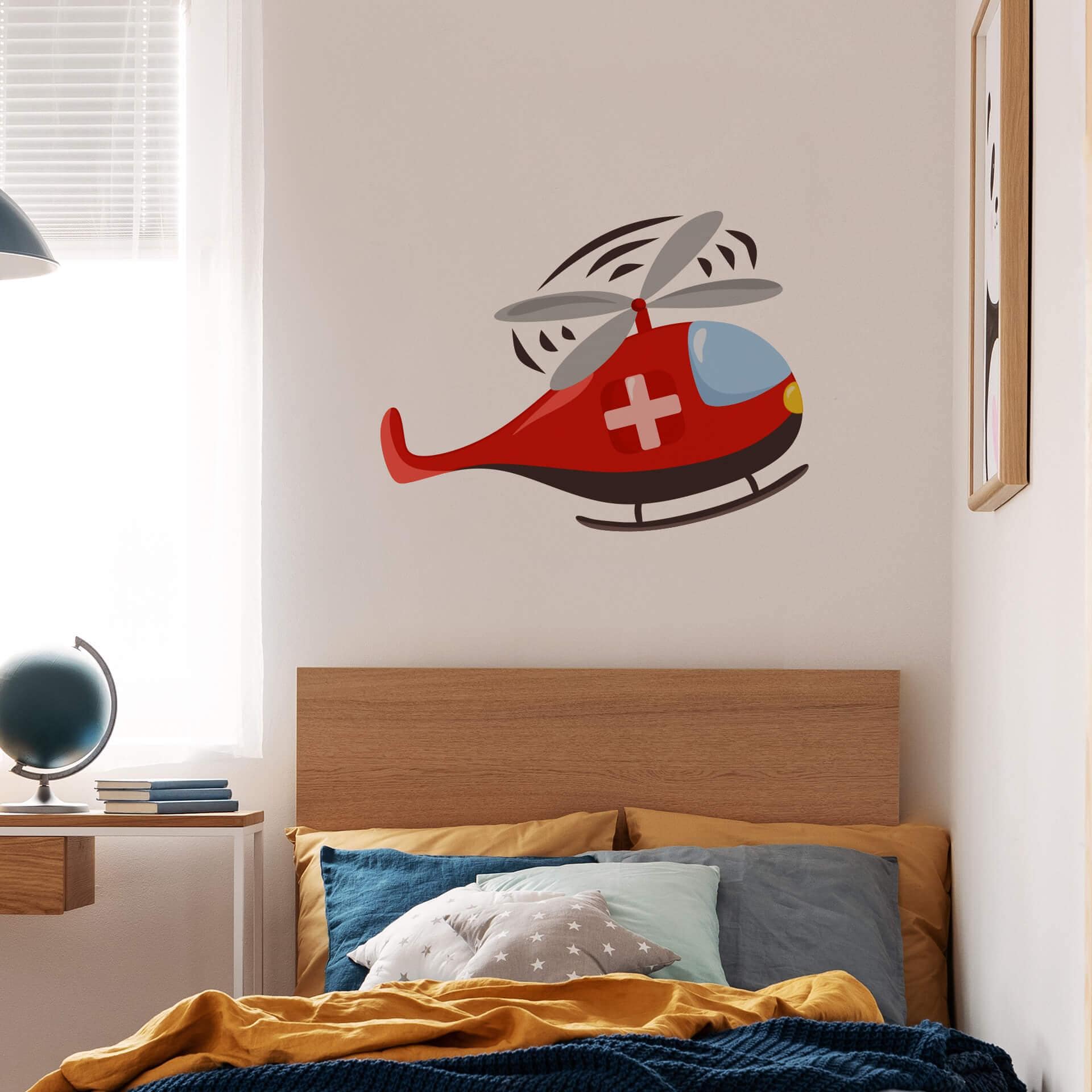 Sticker mural - Hélicoptère de pompiers