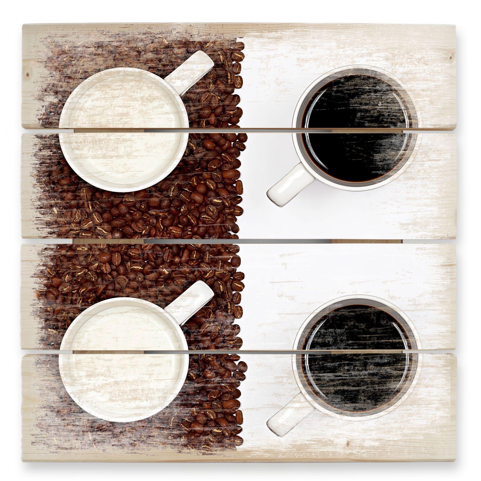 Cuadro de madera Lavsen - Blanco Espresso - 40x41,5 cm