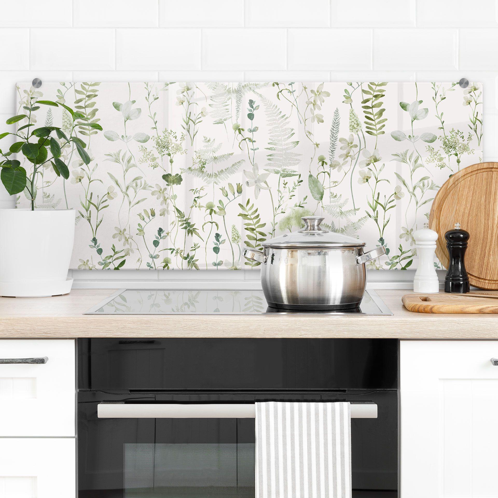 Stænkplade Urter og vilde blomster - UN Designs