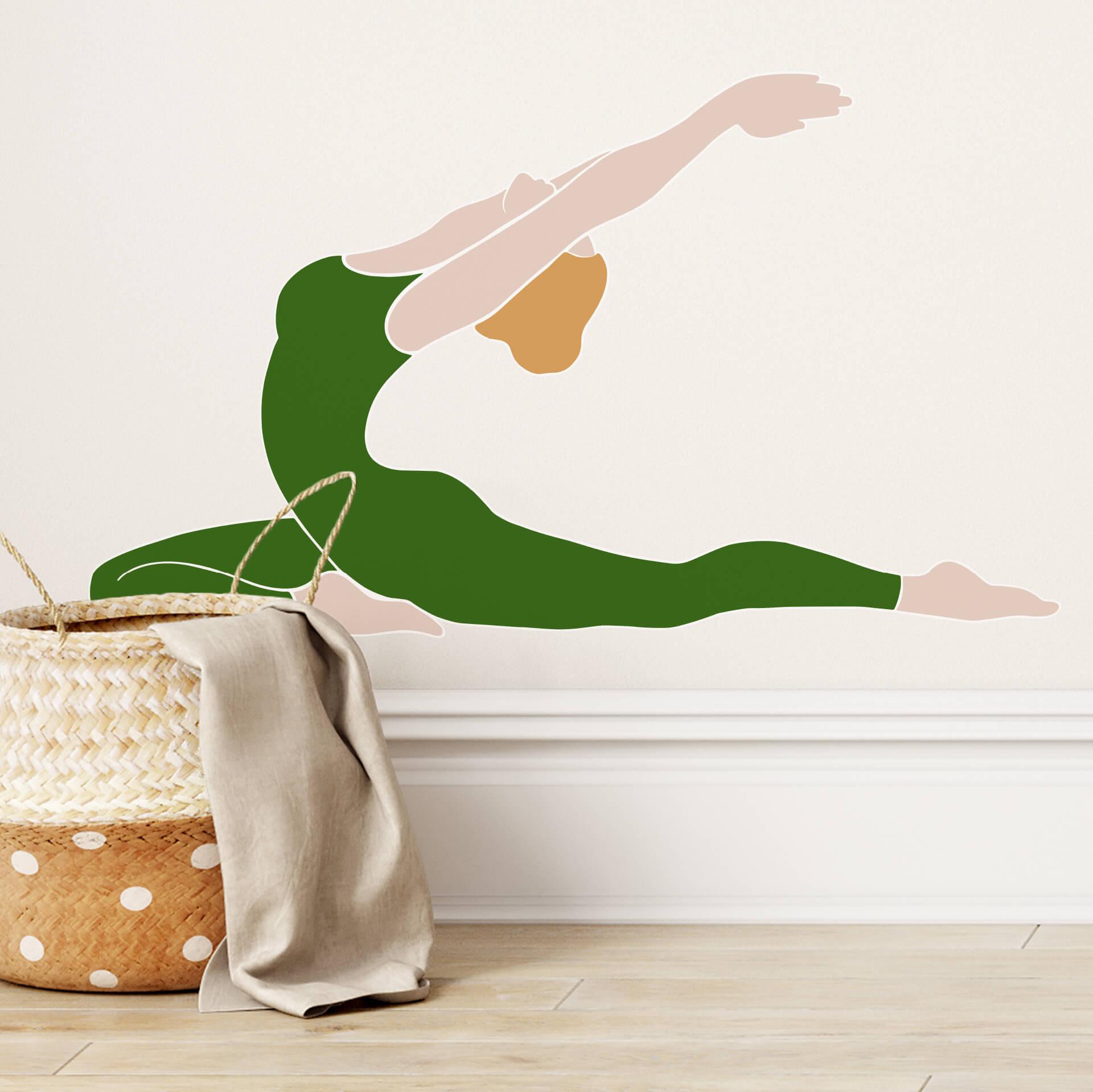 Muursticker Yoga Duif
