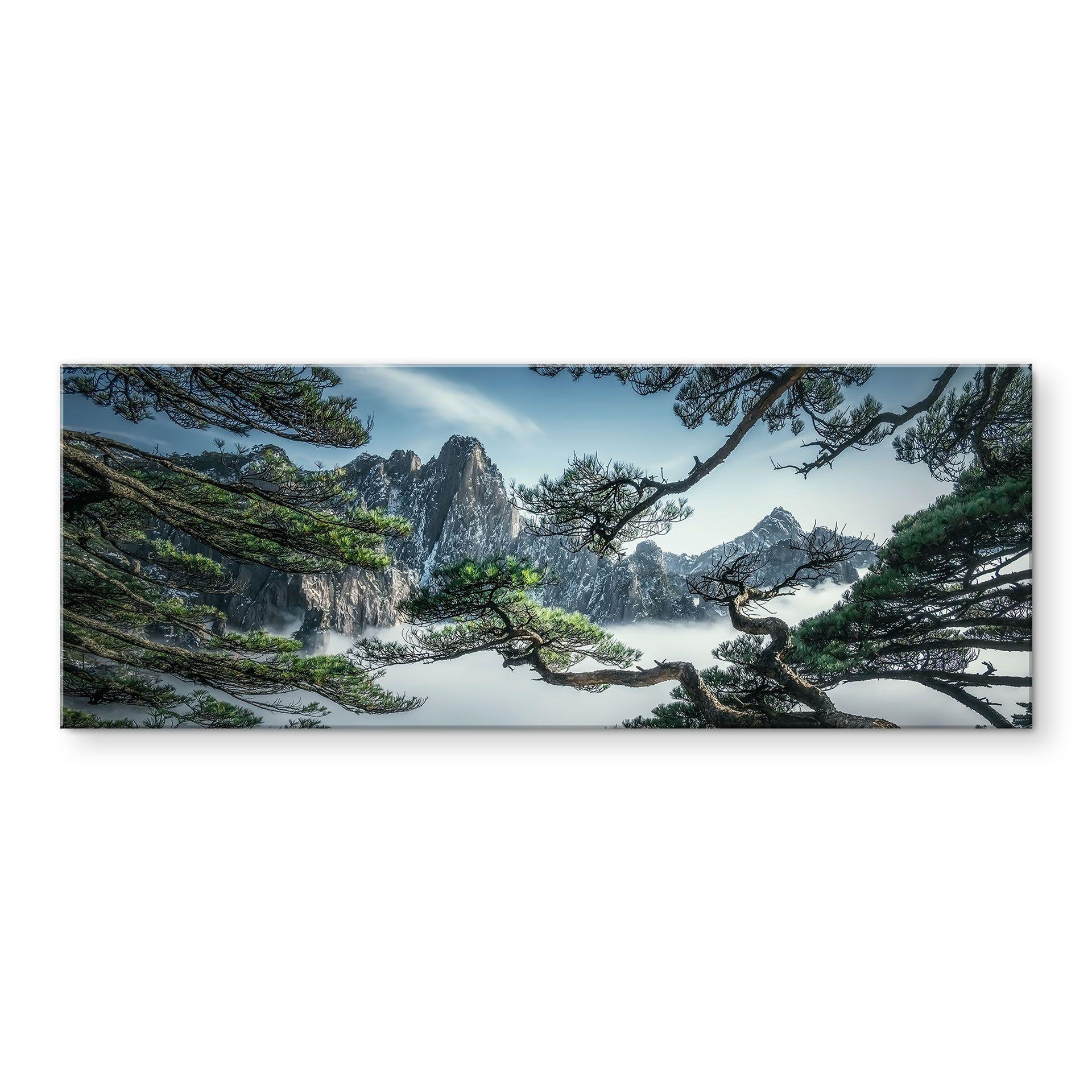 Akrylbillede Fyrreskov i Huang Shan-bjergene - NingYun Ye - Panorama