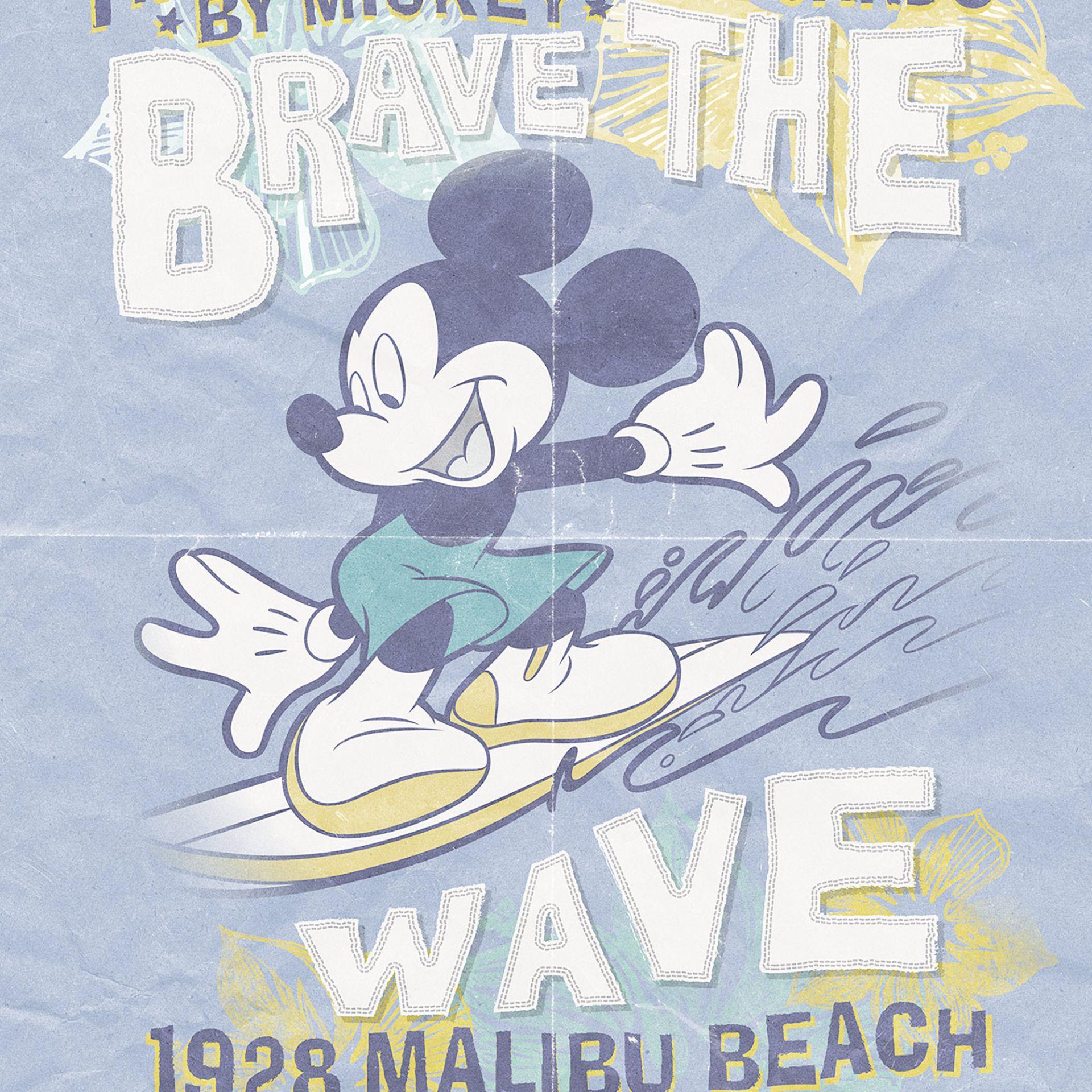 Tapet - Mickey Brave the Wave - 200 x 280 cm
