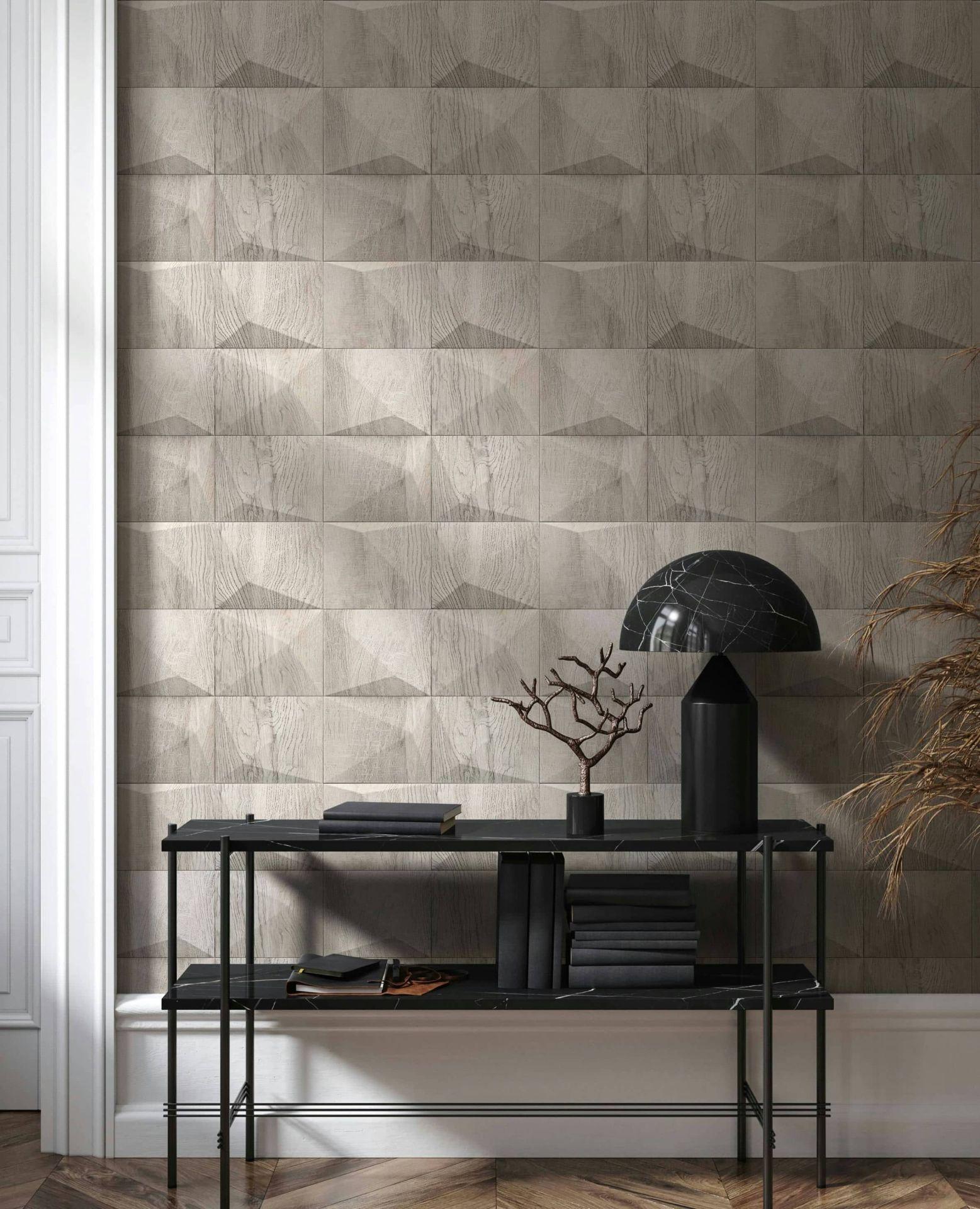 non-woven tapet grå beige træoptik til stue soveværelse kontor marburg tapet