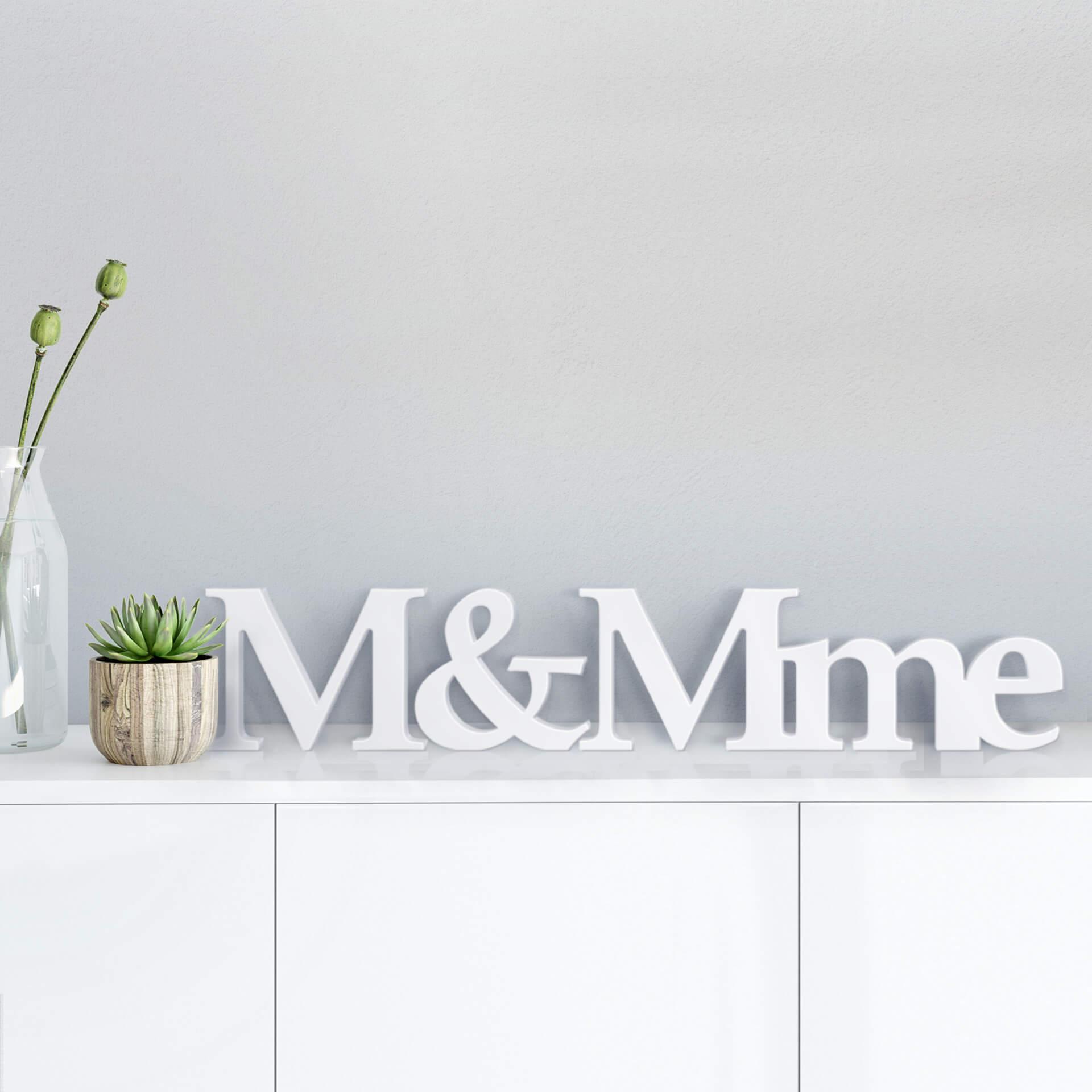 Lettre décorative - 3D M&Mme
