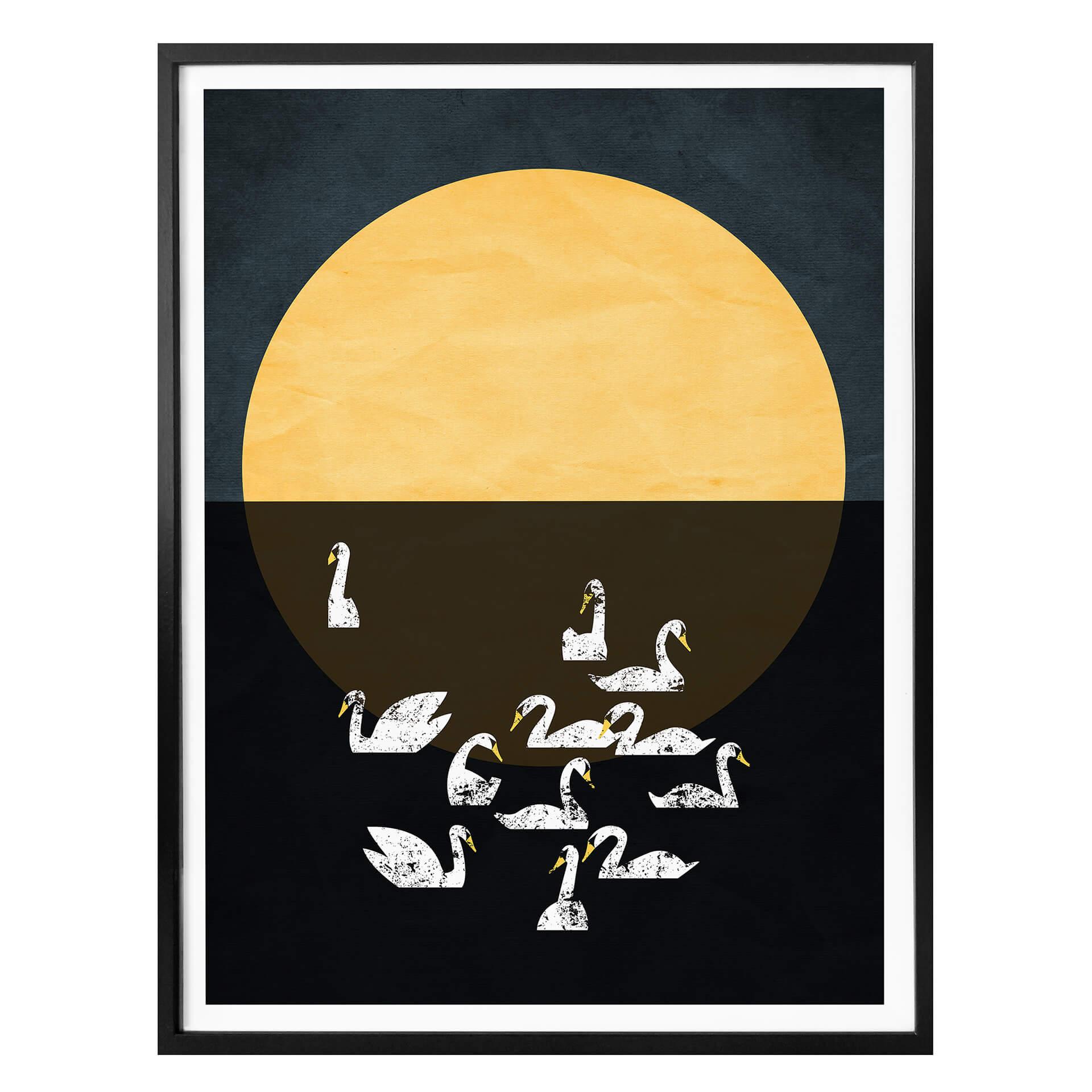 Plakat - Kubistika - Swan Lake