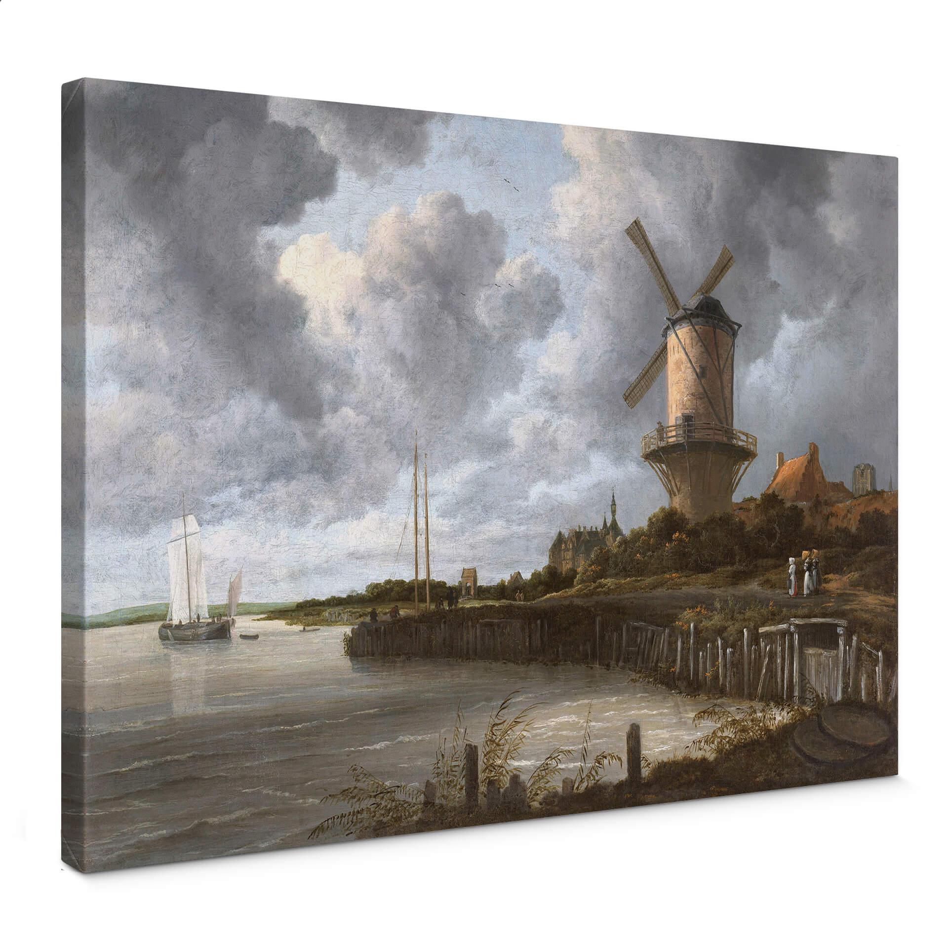 Lienzo van Ruisdael - El molino de viento de Wijk cerca de Duurstede