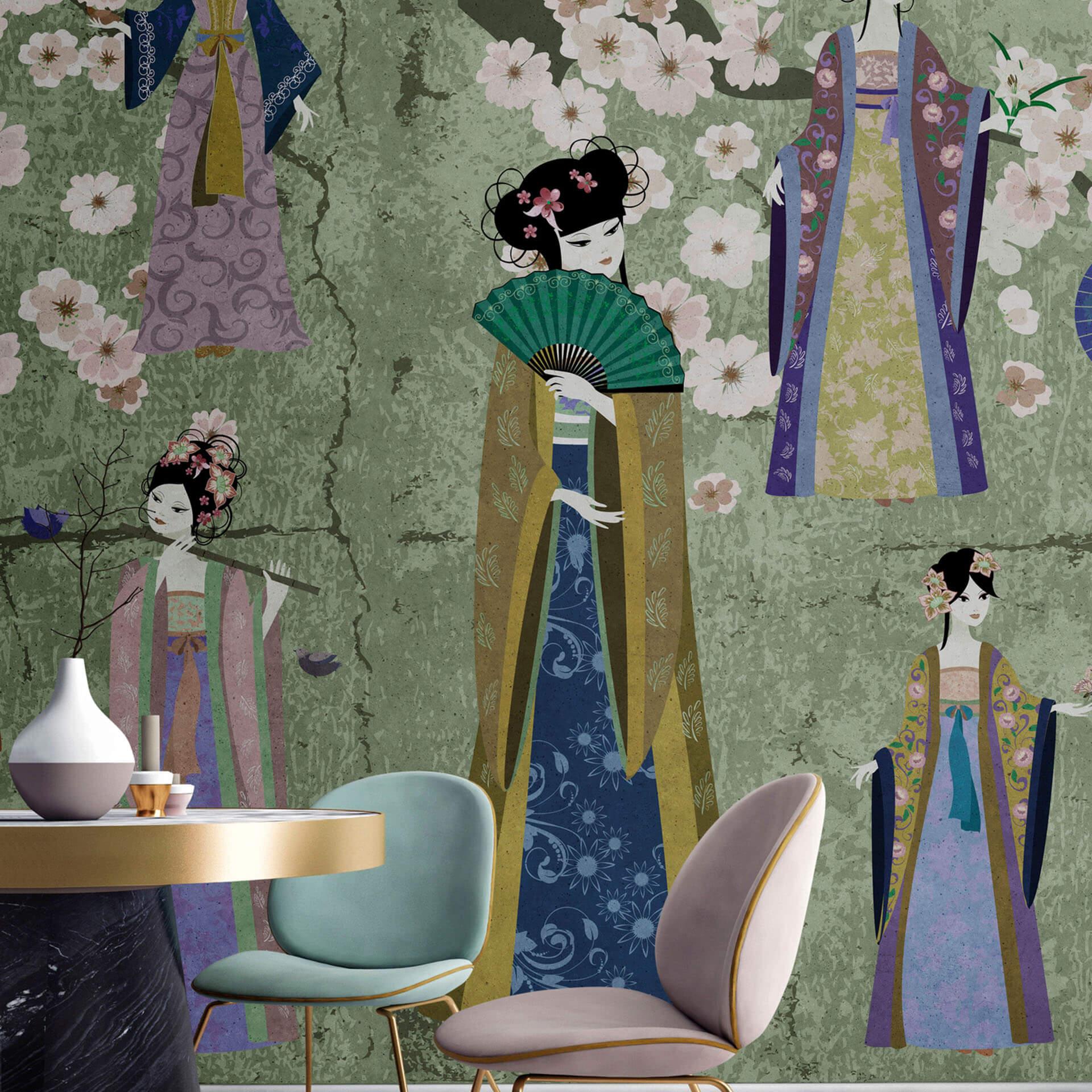 Fotomural Paredes de Patel kimono 1